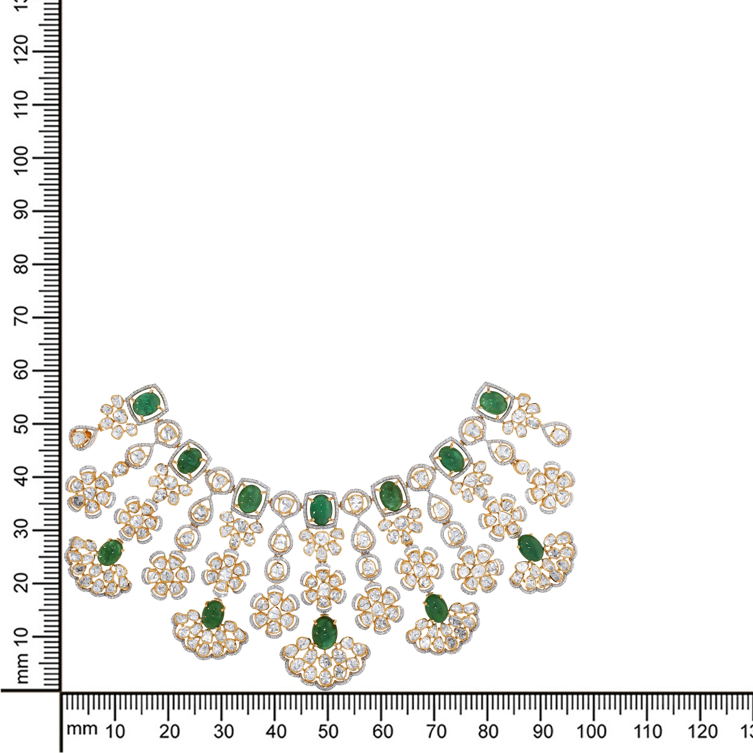 14K Yellow Gold Polki Diamond Necklace-DGN-D000788827 - Senco Gold and Diamonds