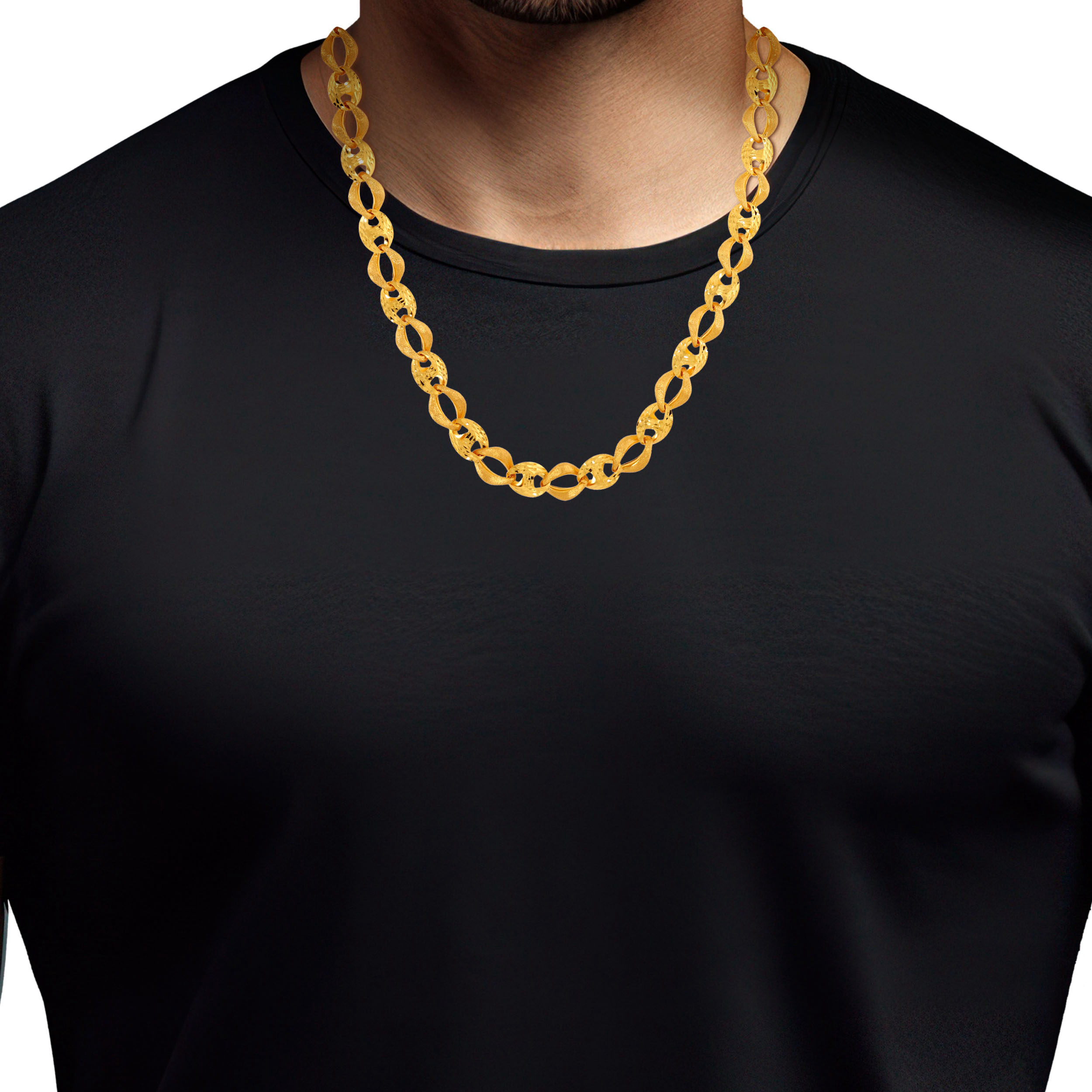 Dual Glow Men Gold Chain - Senco Gold and Diamonds