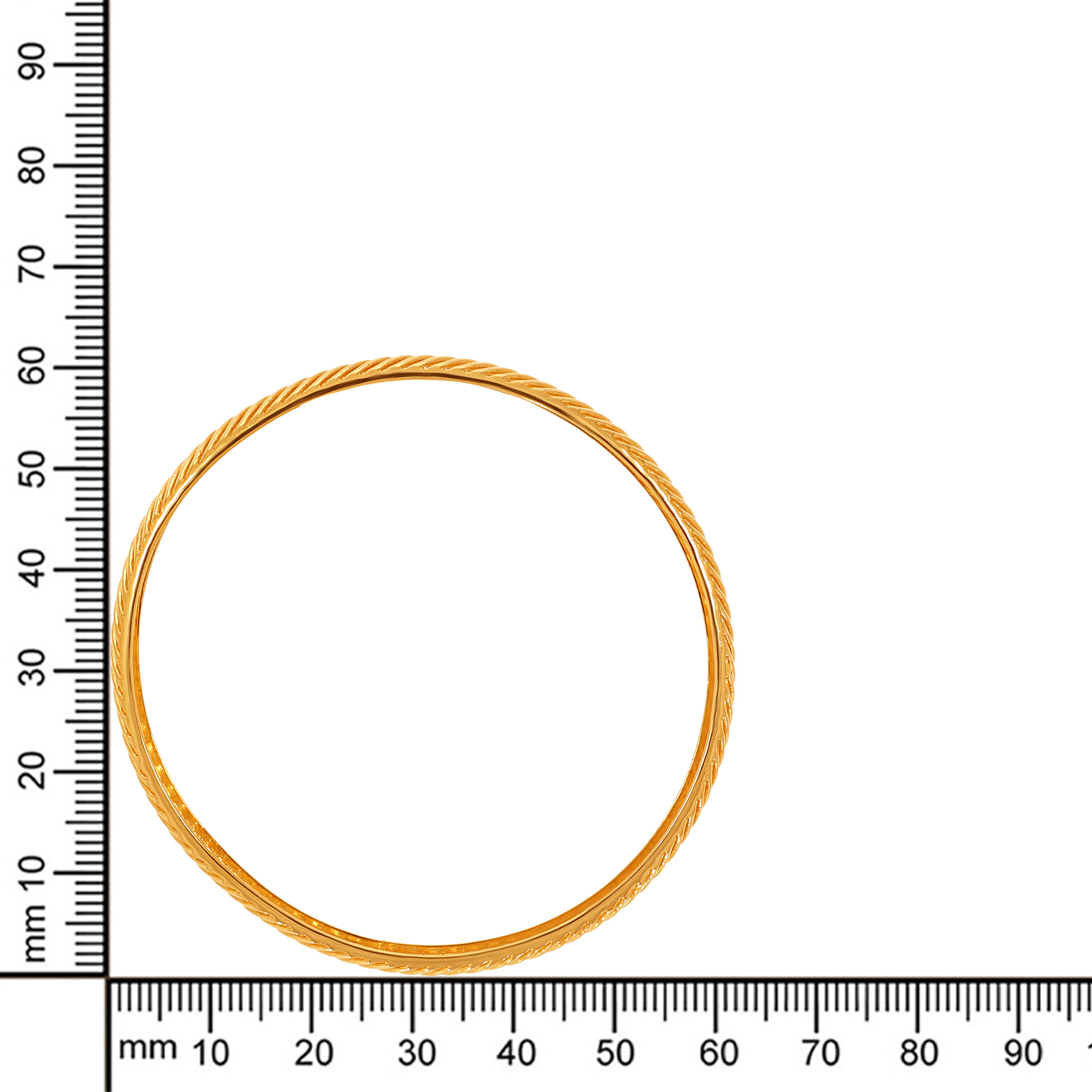 Slender Lines Gold Bangle - Senco Gold and Diamonds
