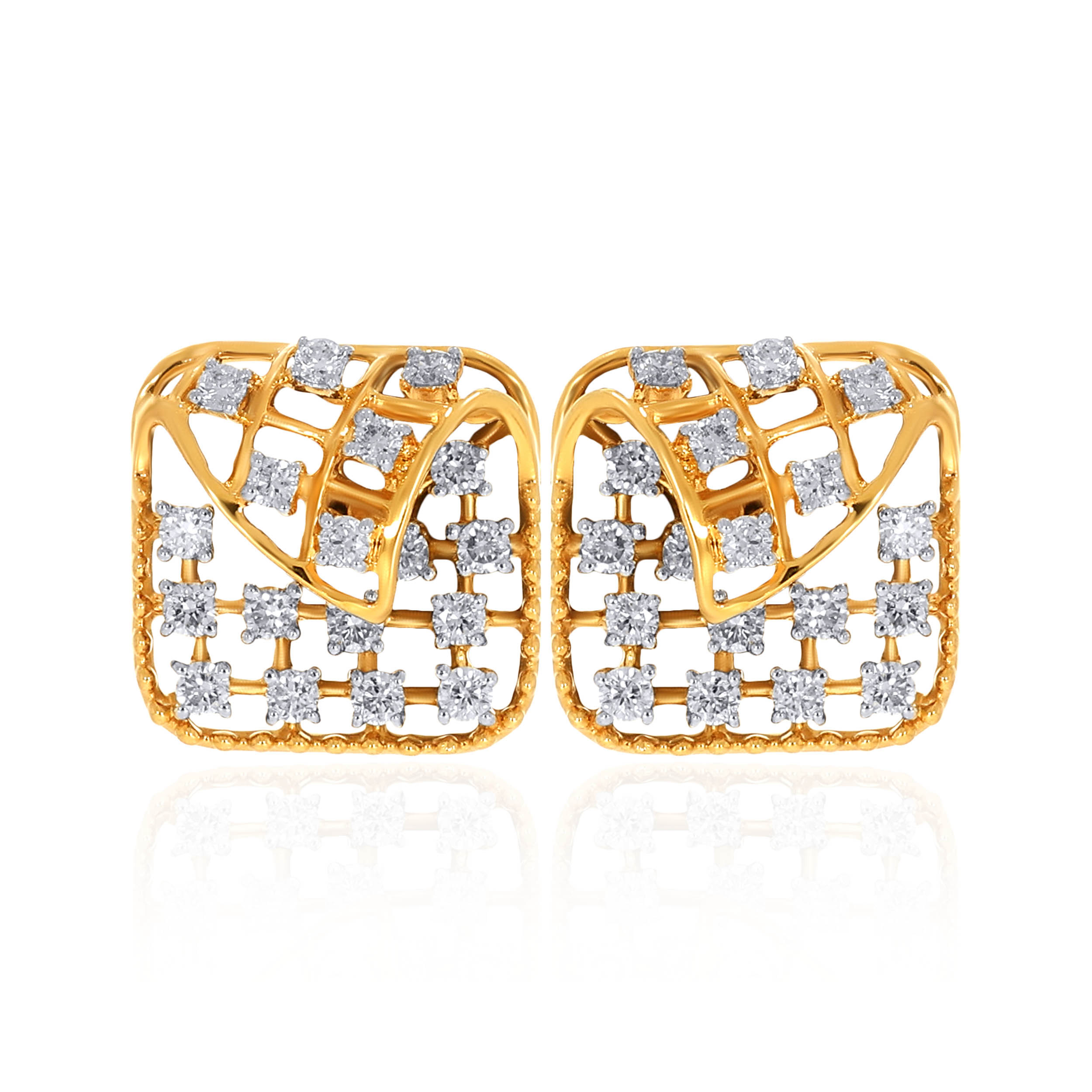 14K Yellow Gold Diamond Studs Earrings-DT-D000667419 - Senco Gold and Diamonds