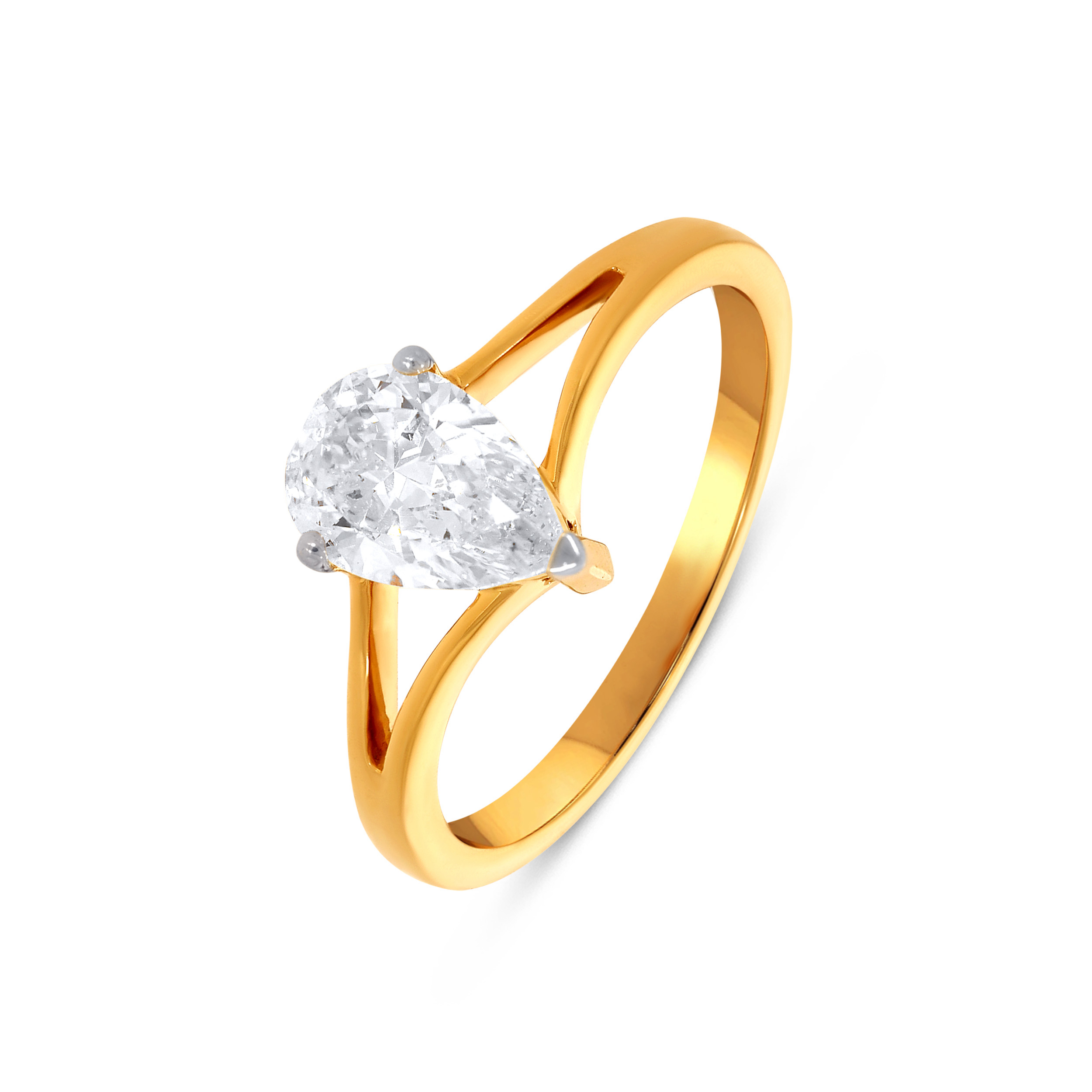 18K Yellow Gold Solitaire Ring-DLR-D000755825 - Senco Gold and Diamonds
