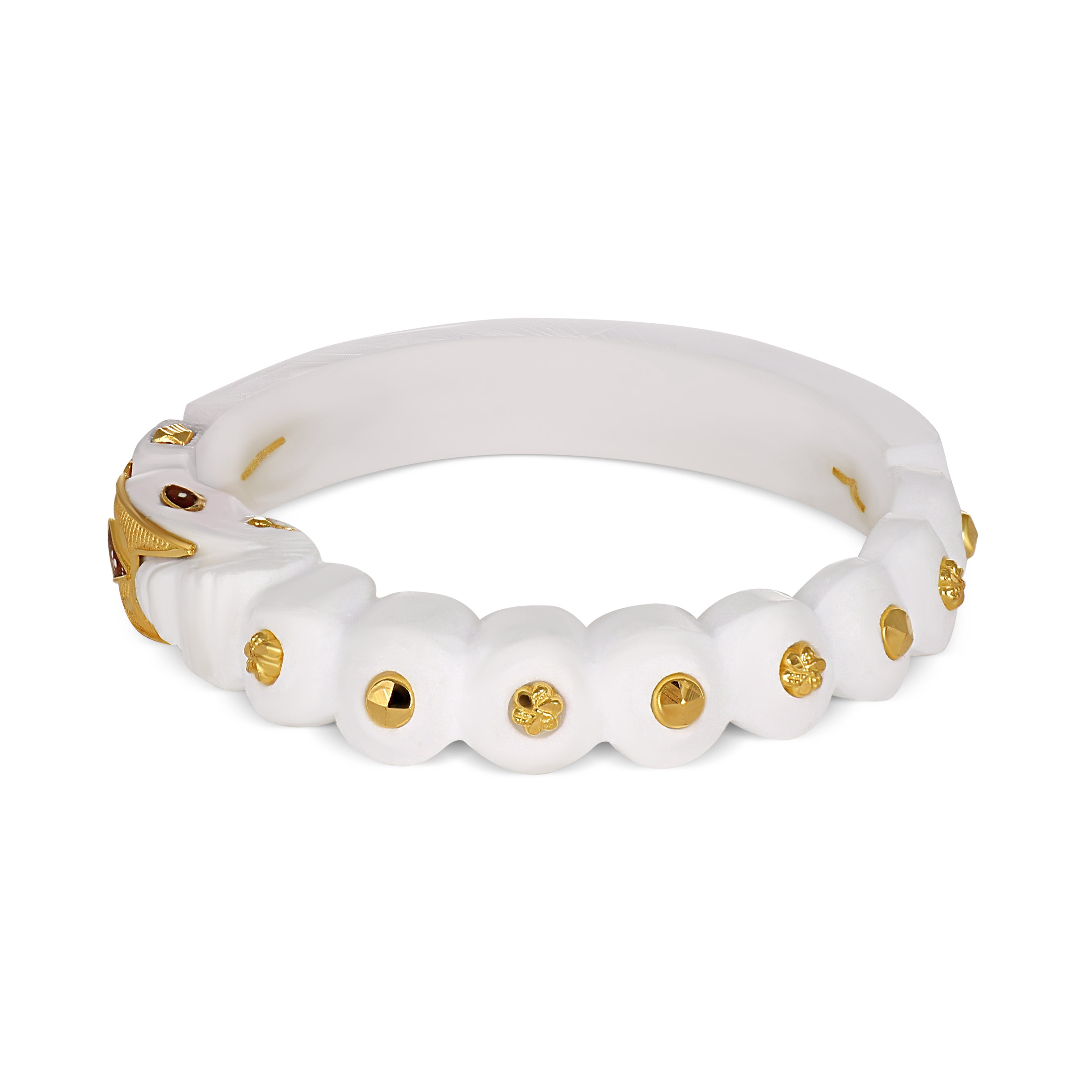Graceful Fusion Gold Sankha Bangle - Senco Gold and Diamonds