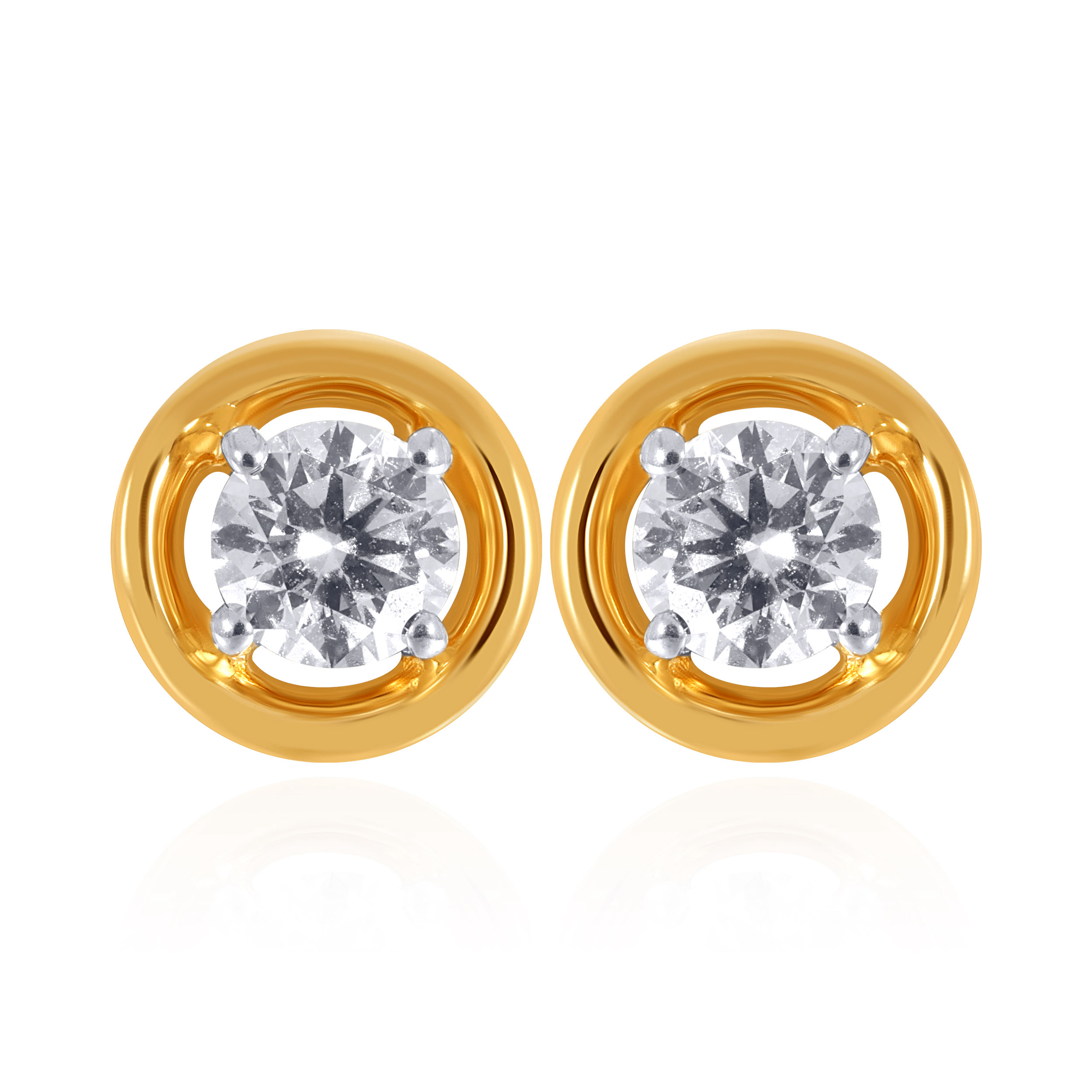 Classic Halo Diamond Studs - Senco Gold and Diamonds