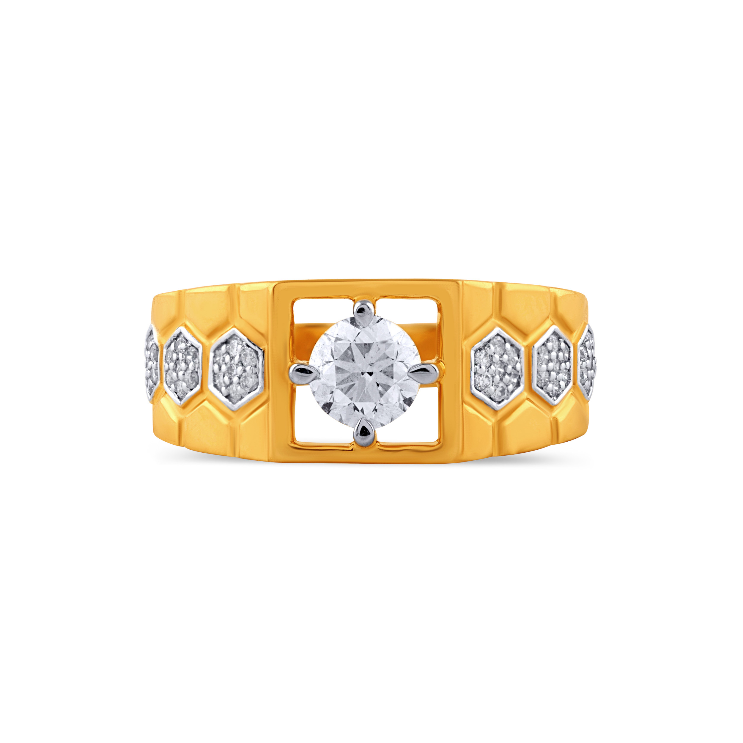 GeoCore Solitaire Men's Diamond Ring - Senco Gold and Diamonds