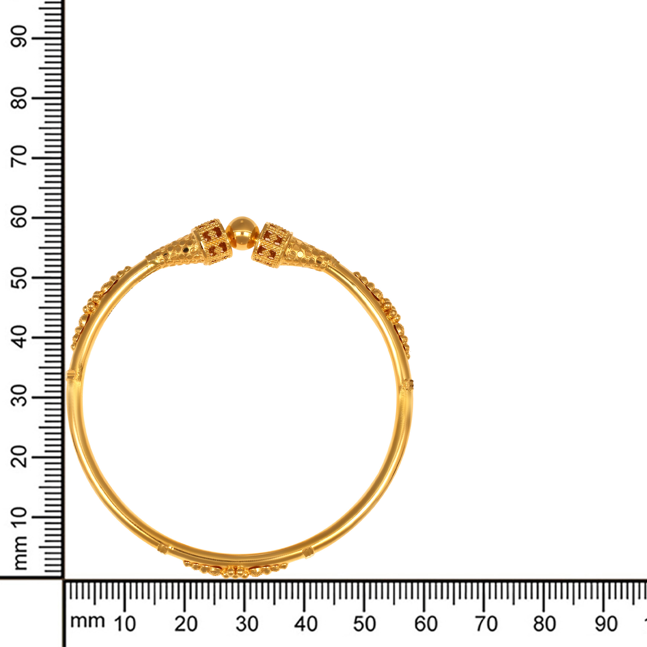 Regal Ornate Gold Bangle - Senco Gold and Diamonds