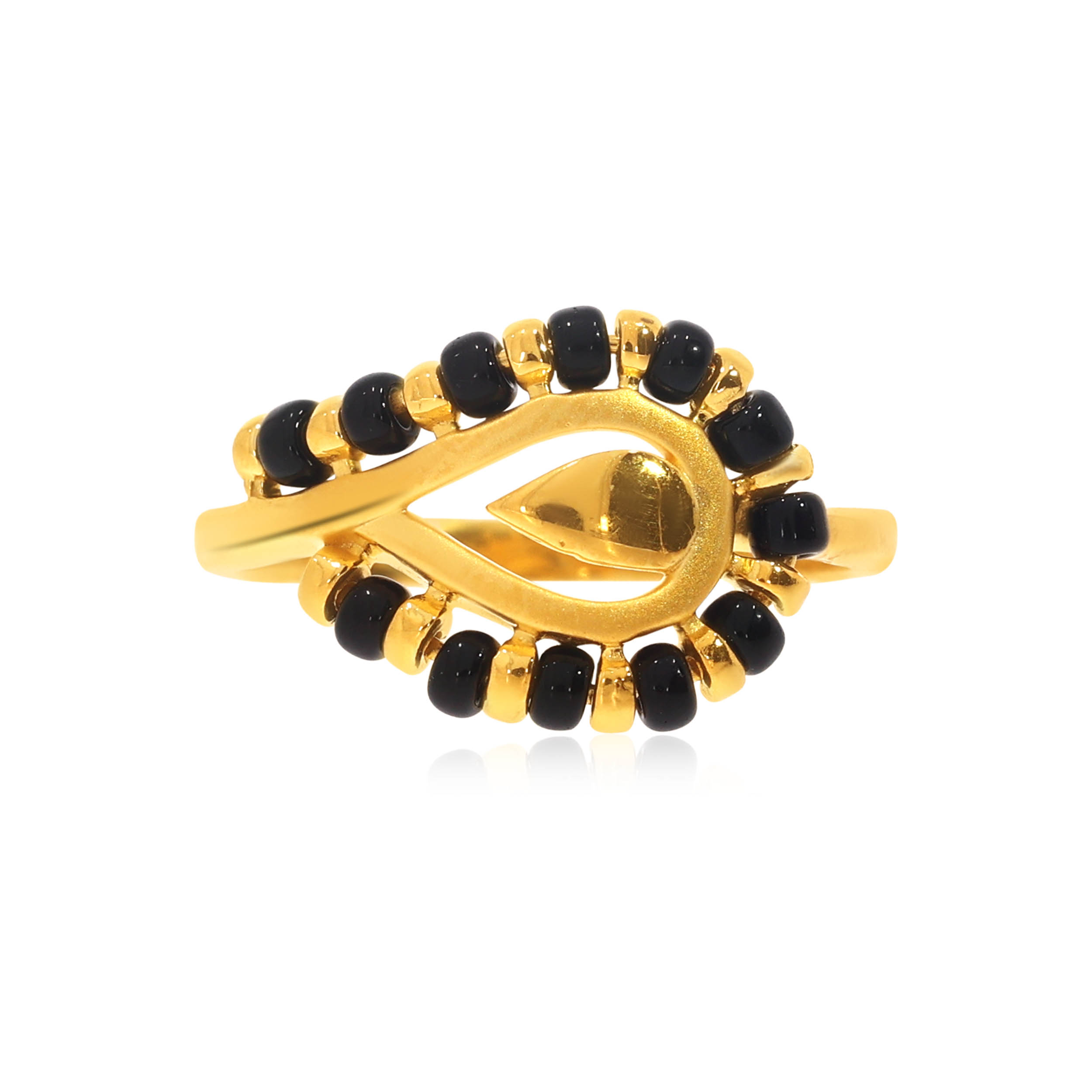 Artsy Droplet Gold Ring - Senco Gold and Diamonds