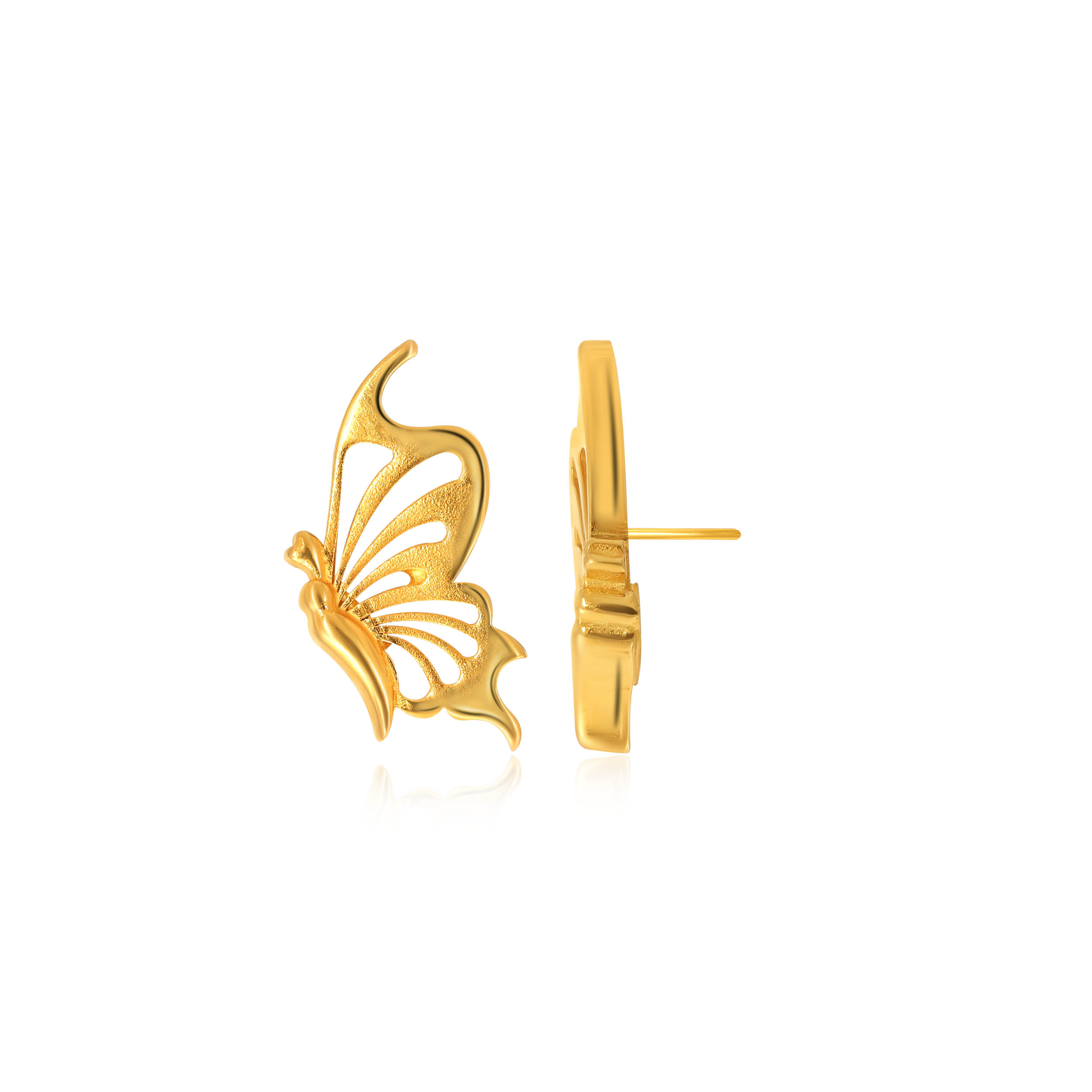Cheerful Glide Gold Studs  - Senco Gold and Diamonds