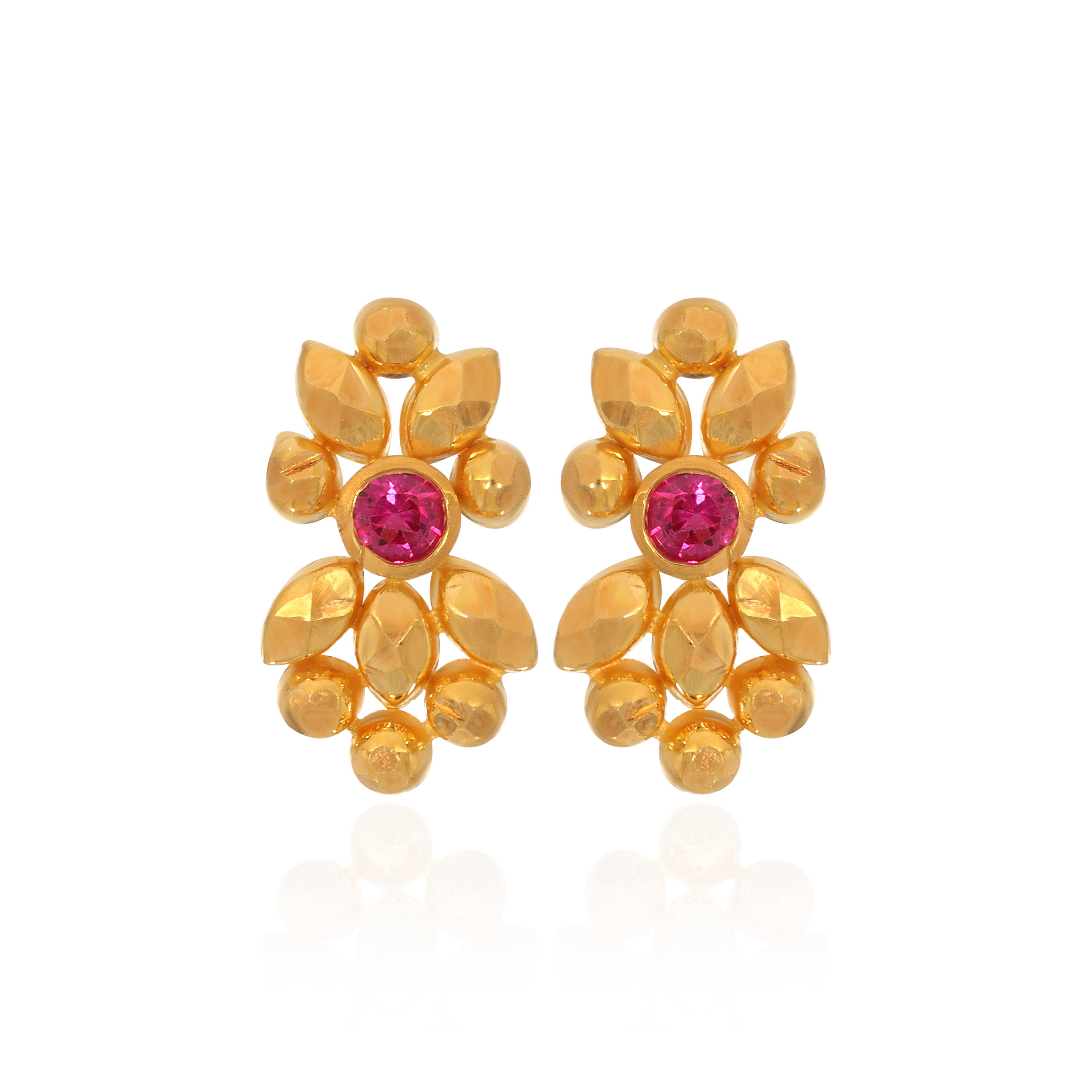 Brilliant Bloom Gold Studs - Senco Gold and Diamonds