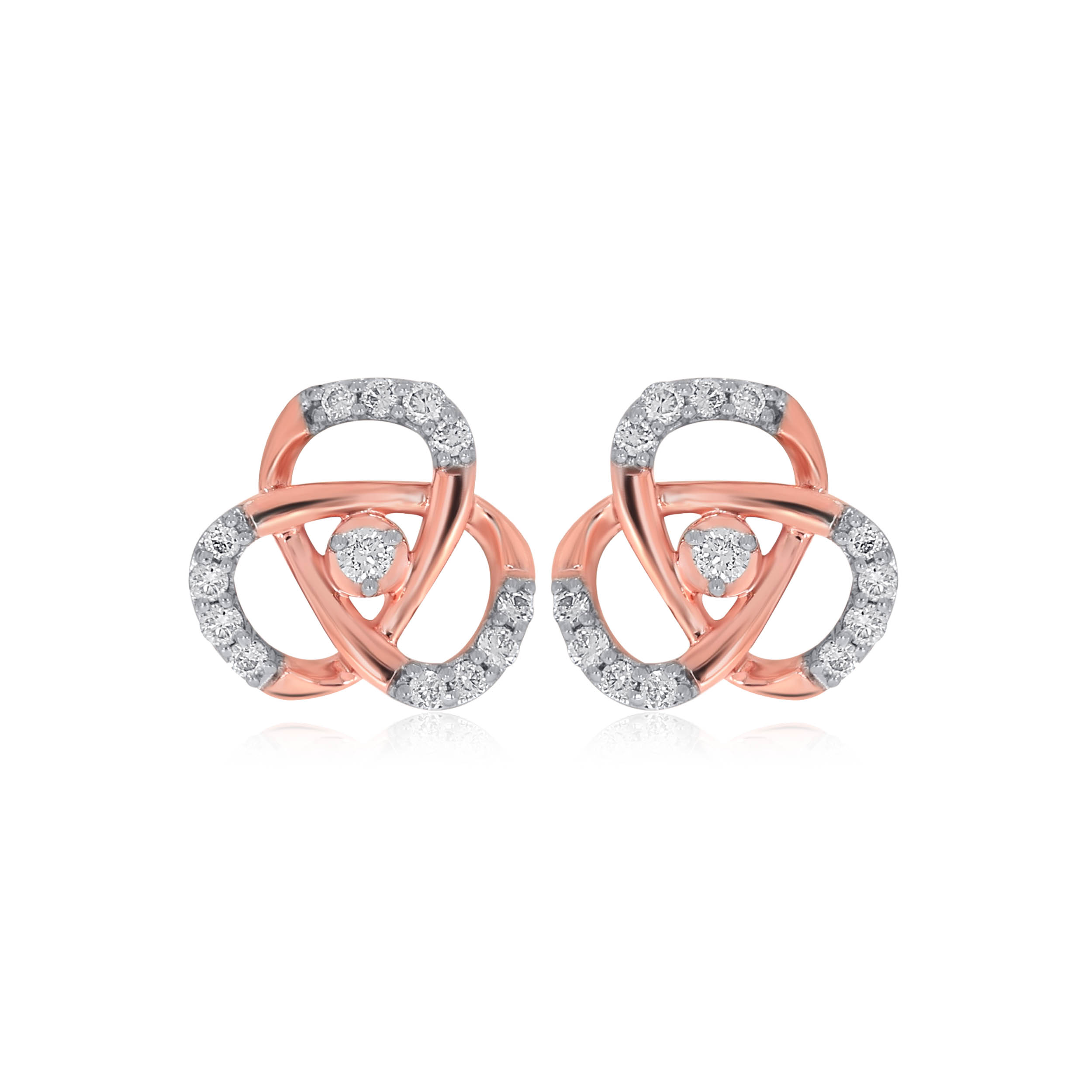 Looped Radiance Diamond Studs - Senco Gold and Diamonds
