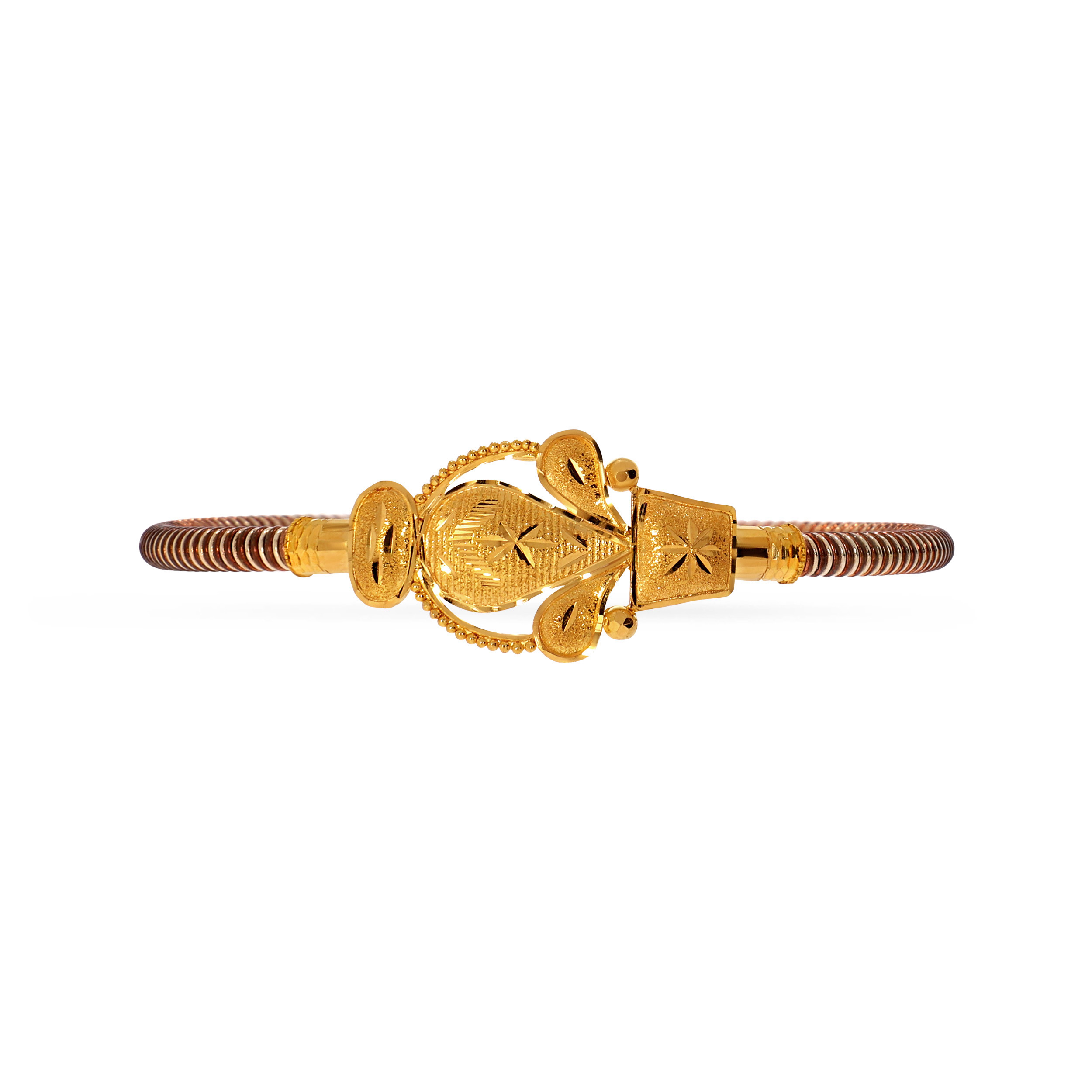 Floral Harmony Gold Noa Bangle - Senco Gold and Diamonds