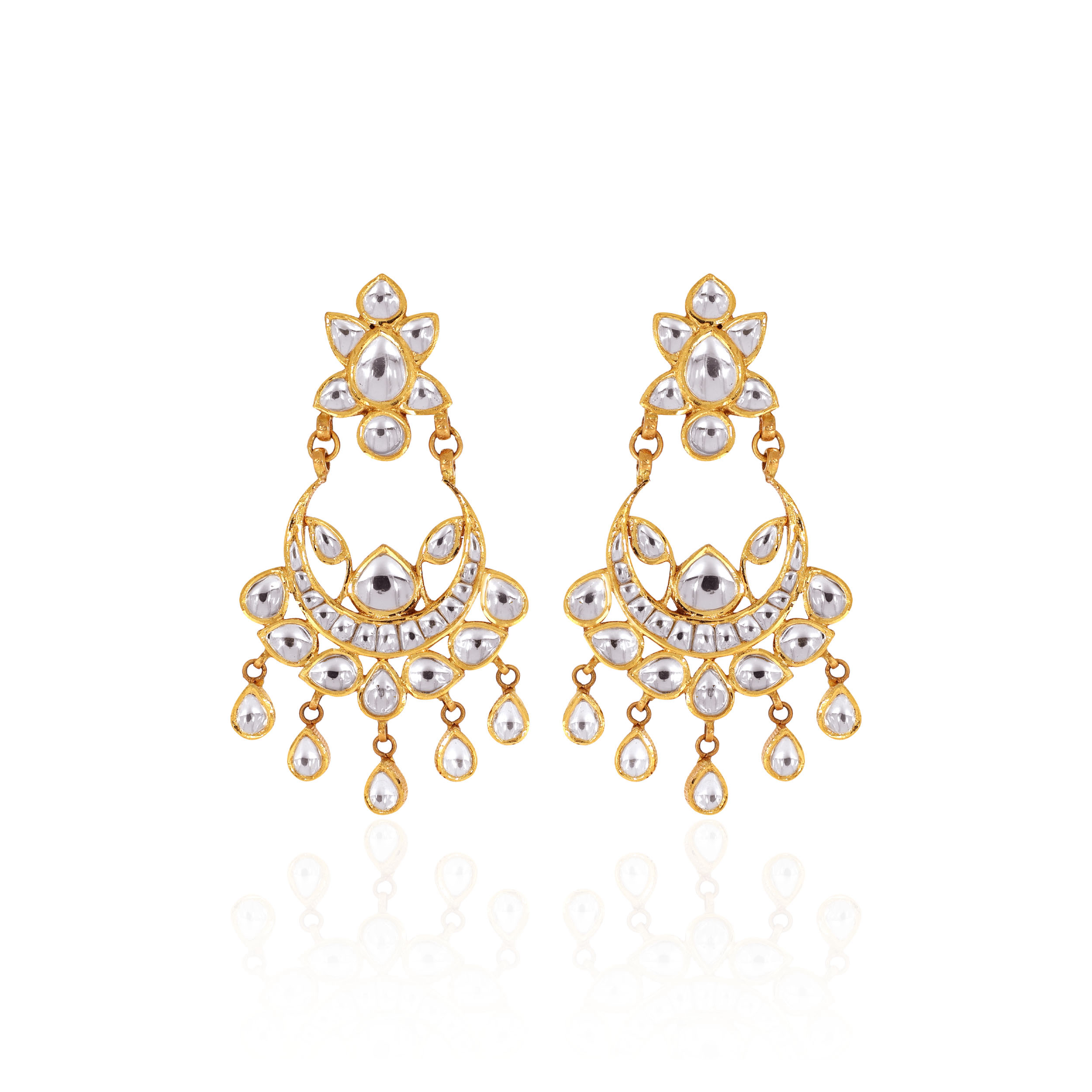 22K Yellow Gold Drop Earrings-GPGN-SAD0003480 - Senco Gold and Diamonds
