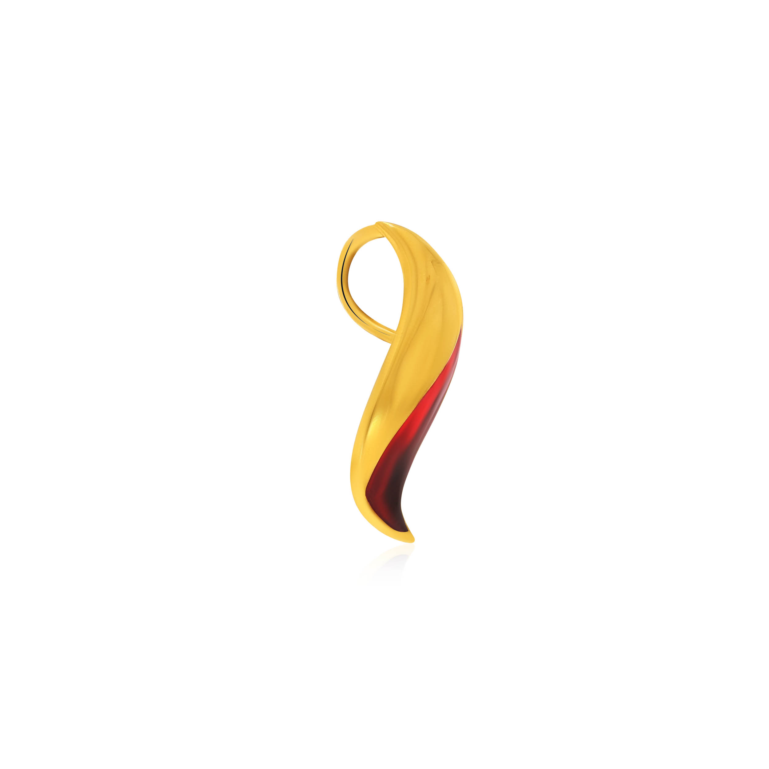 Vibrant Wavy Leaf Gold Pendant - Senco Gold and Diamonds