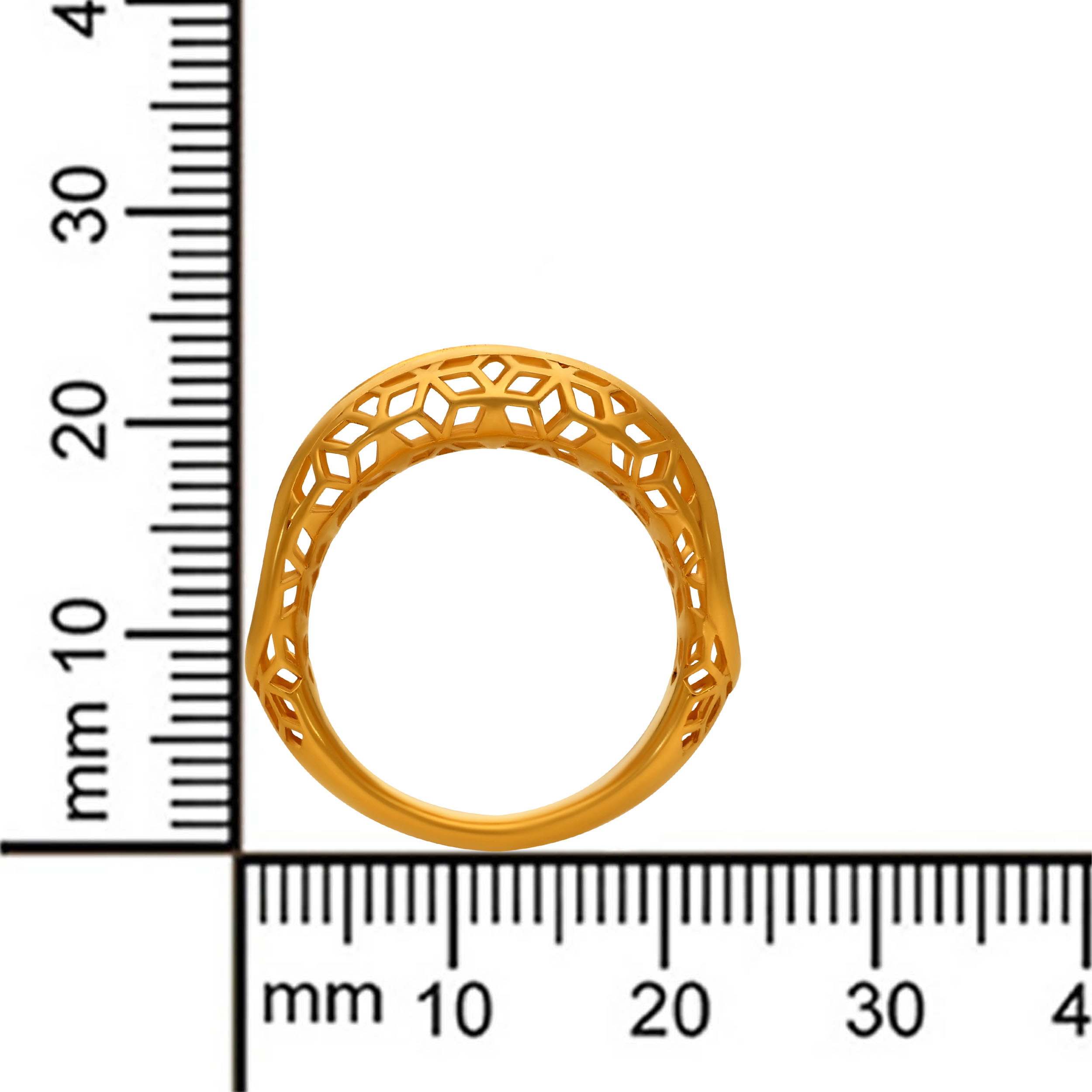 Gridweave Gold Ring image