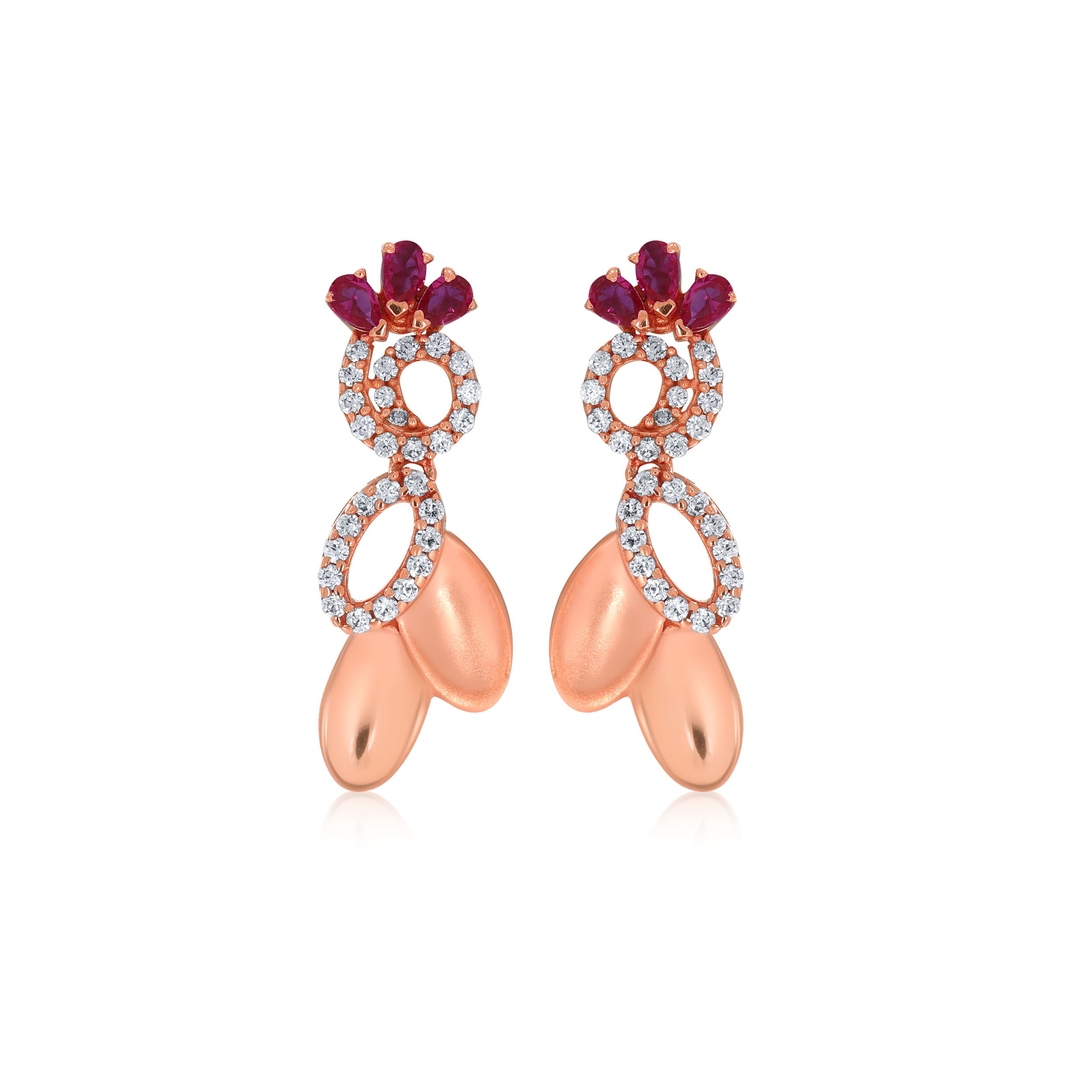 Sparkling Vines Gold Drop Earrings - Senco Gold and Diamonds
