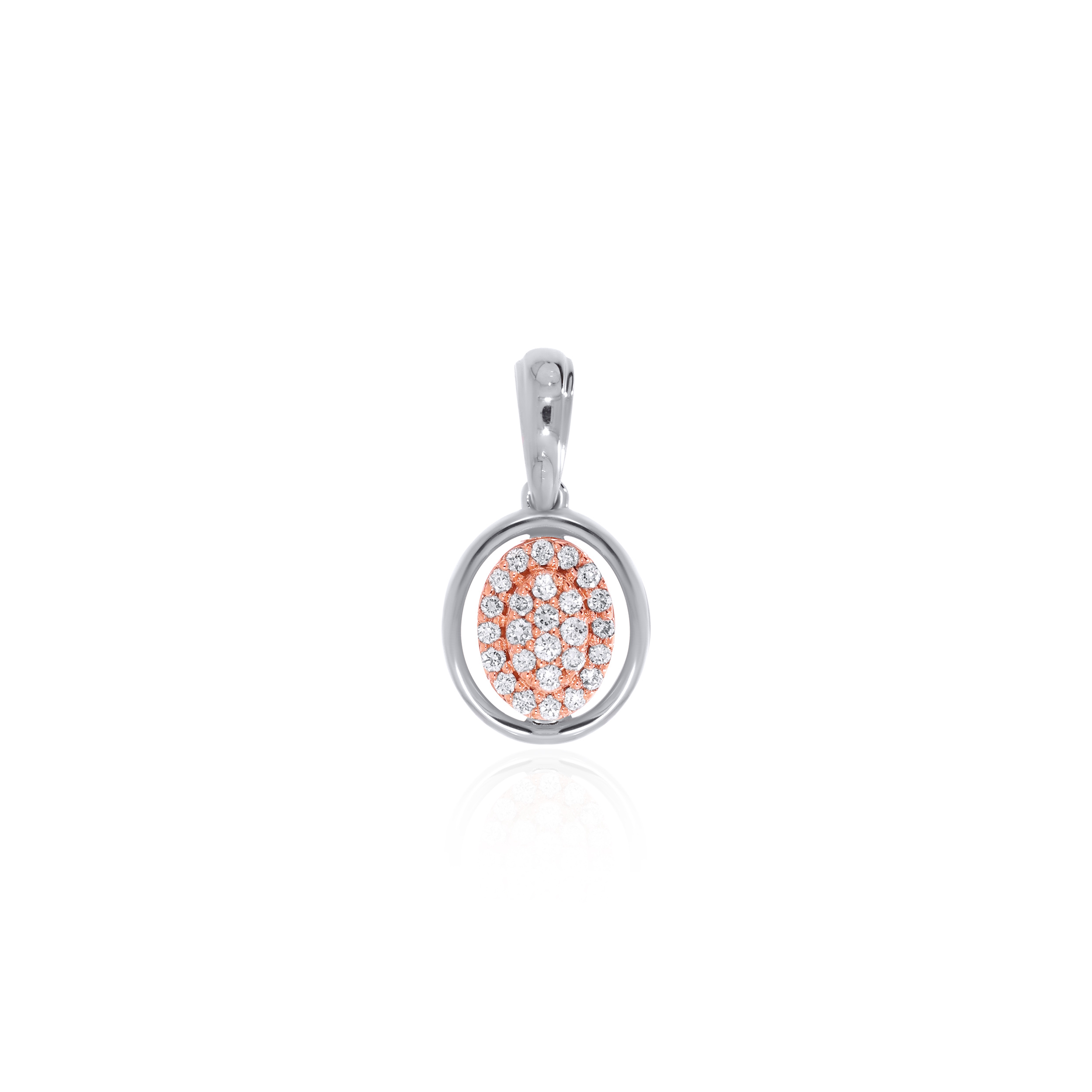 Elegant Ellipse Platinum Diamond Pendant - Senco Gold and Diamonds