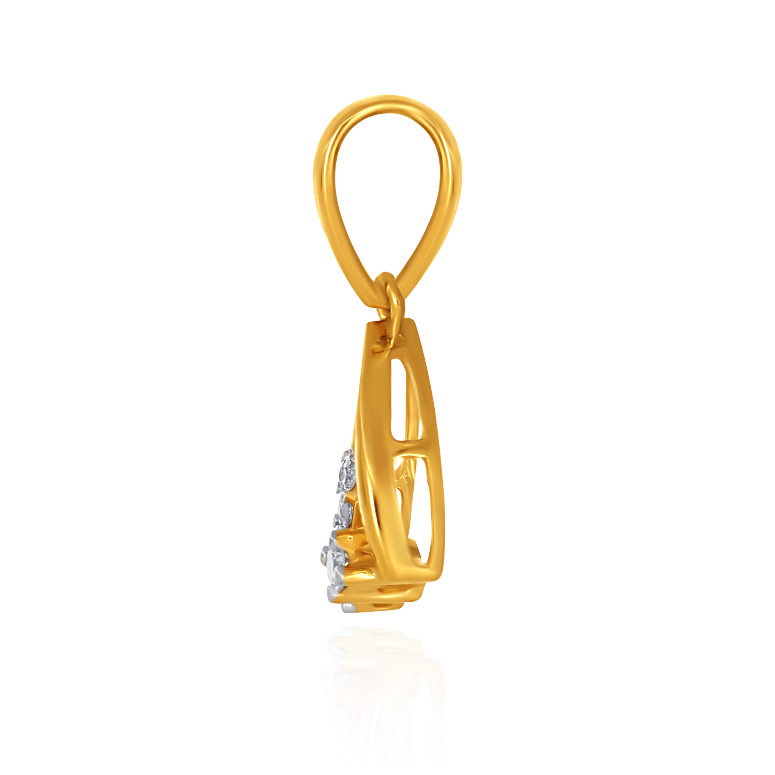 Lyrical Curve Diamond Pendant - Senco Gold and Diamonds