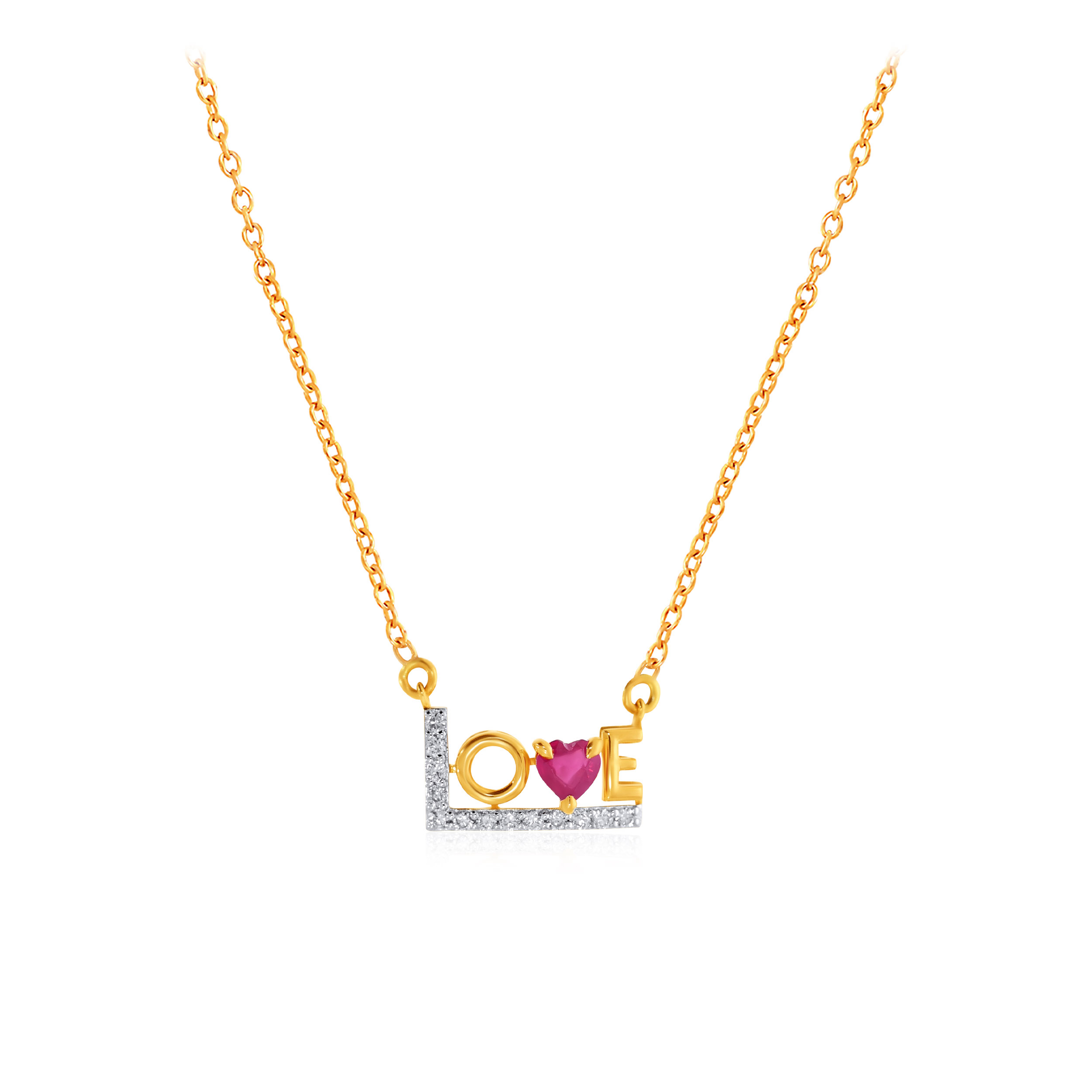 Sway of Love Diamond Chain Pendant - Senco Gold and Diamonds