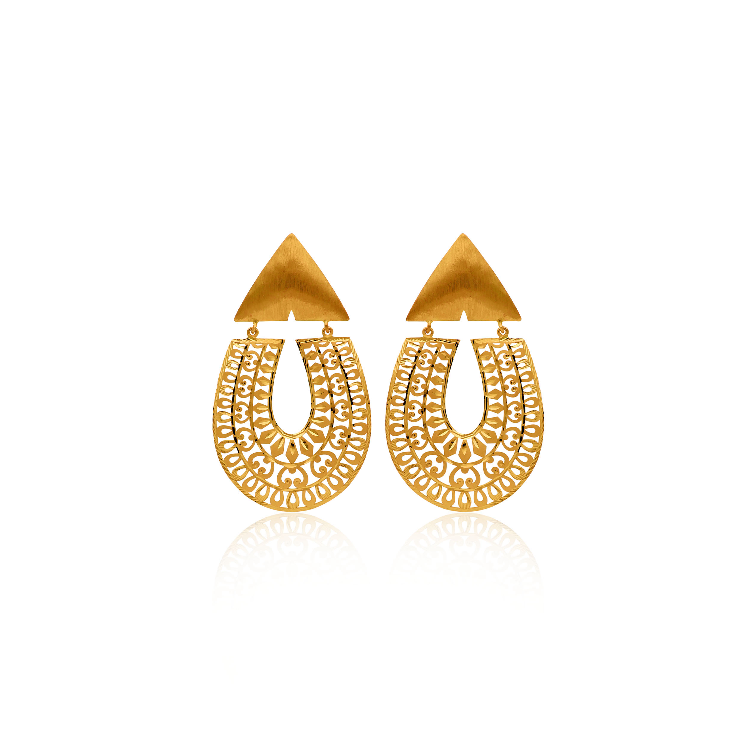 Tribal Glam Gold Earrings - Senco Gold and Diamonds