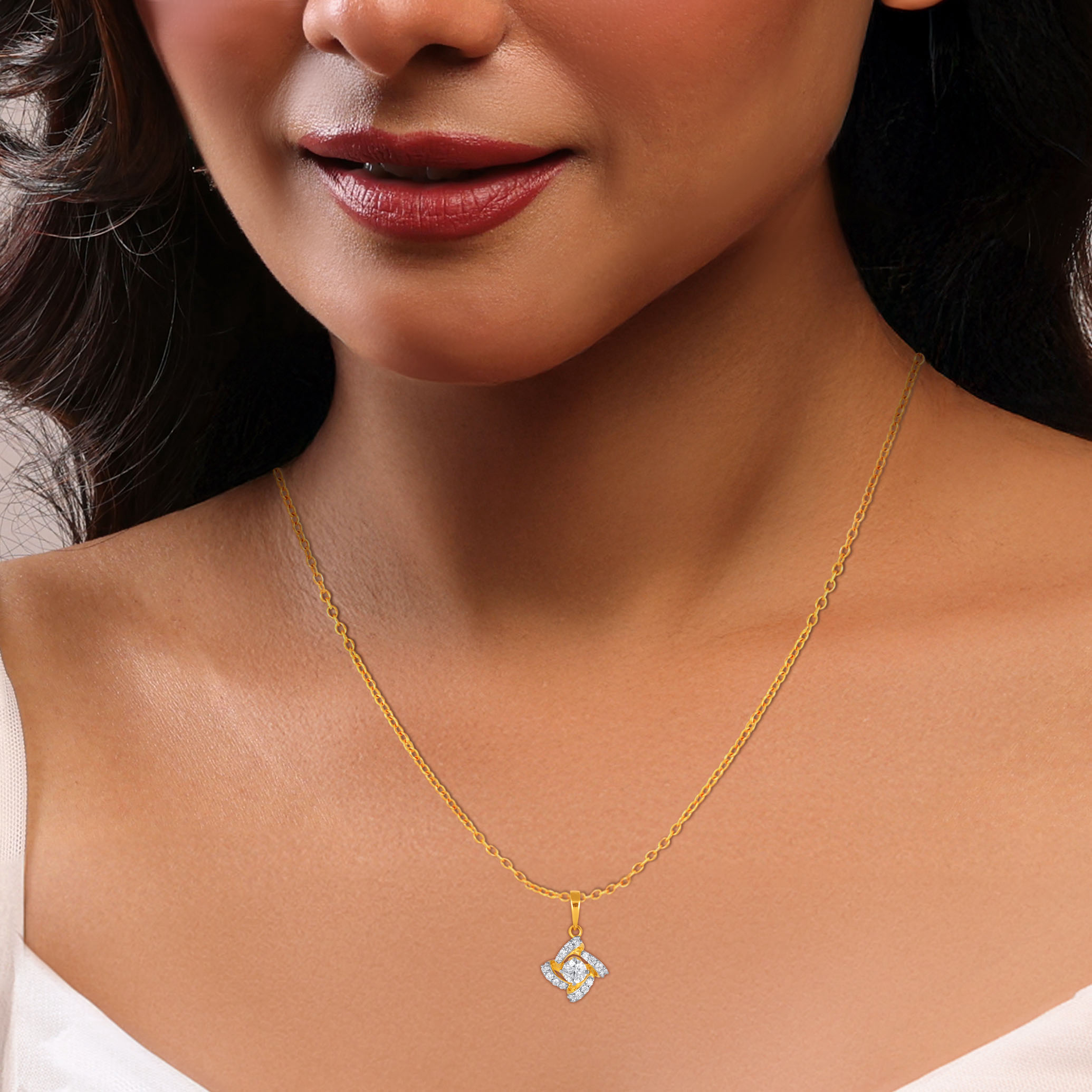 Captivating Love Solitaire Pendant - Senco Gold and Diamonds
