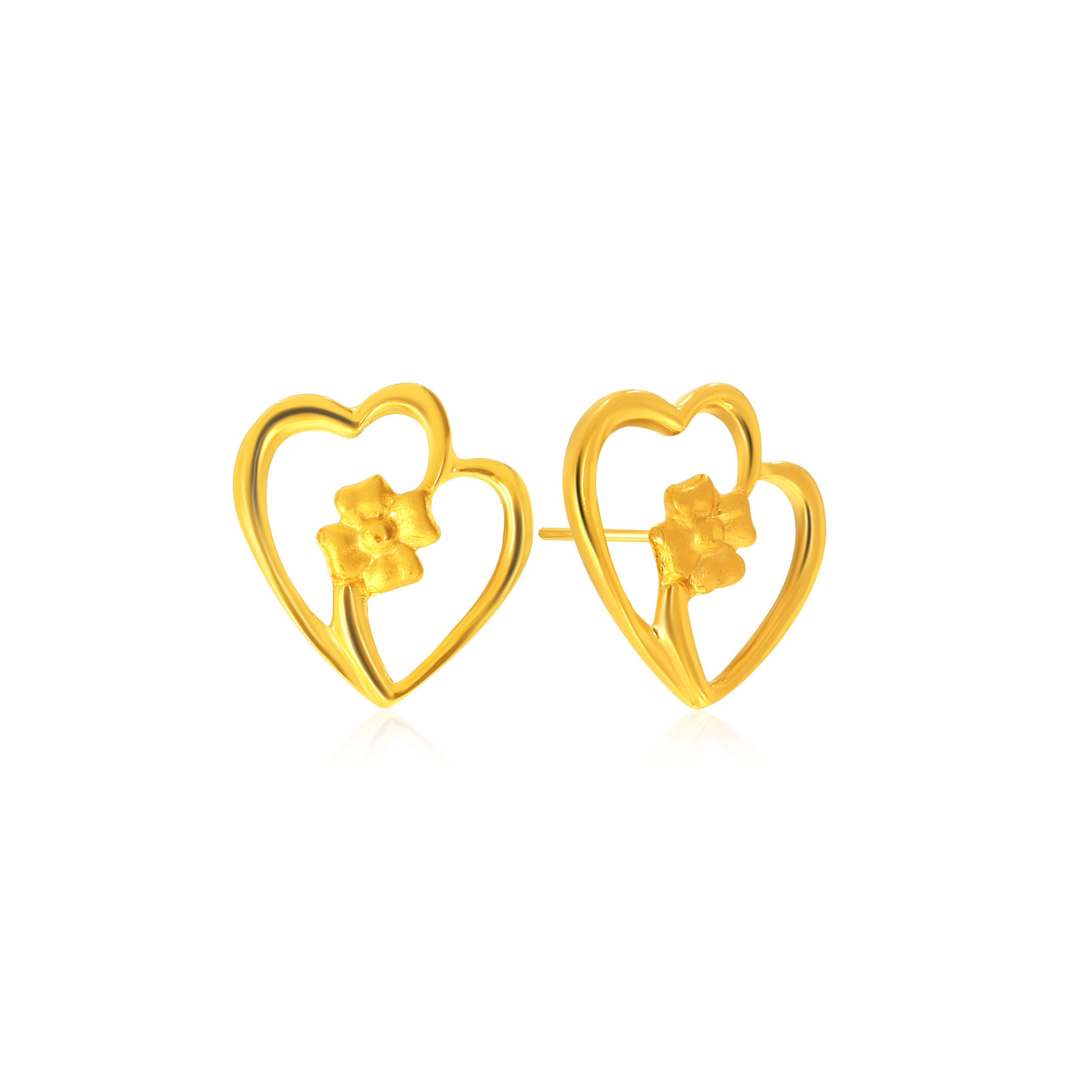 Hearty Bloom Kids Gold Studs - Senco Gold and Diamonds