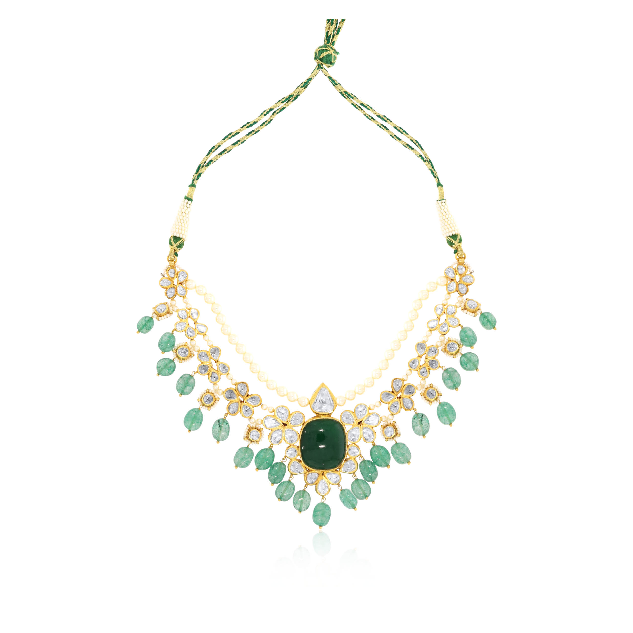 Aura of Pebbles Polki Necklace - Senco Gold and Diamonds