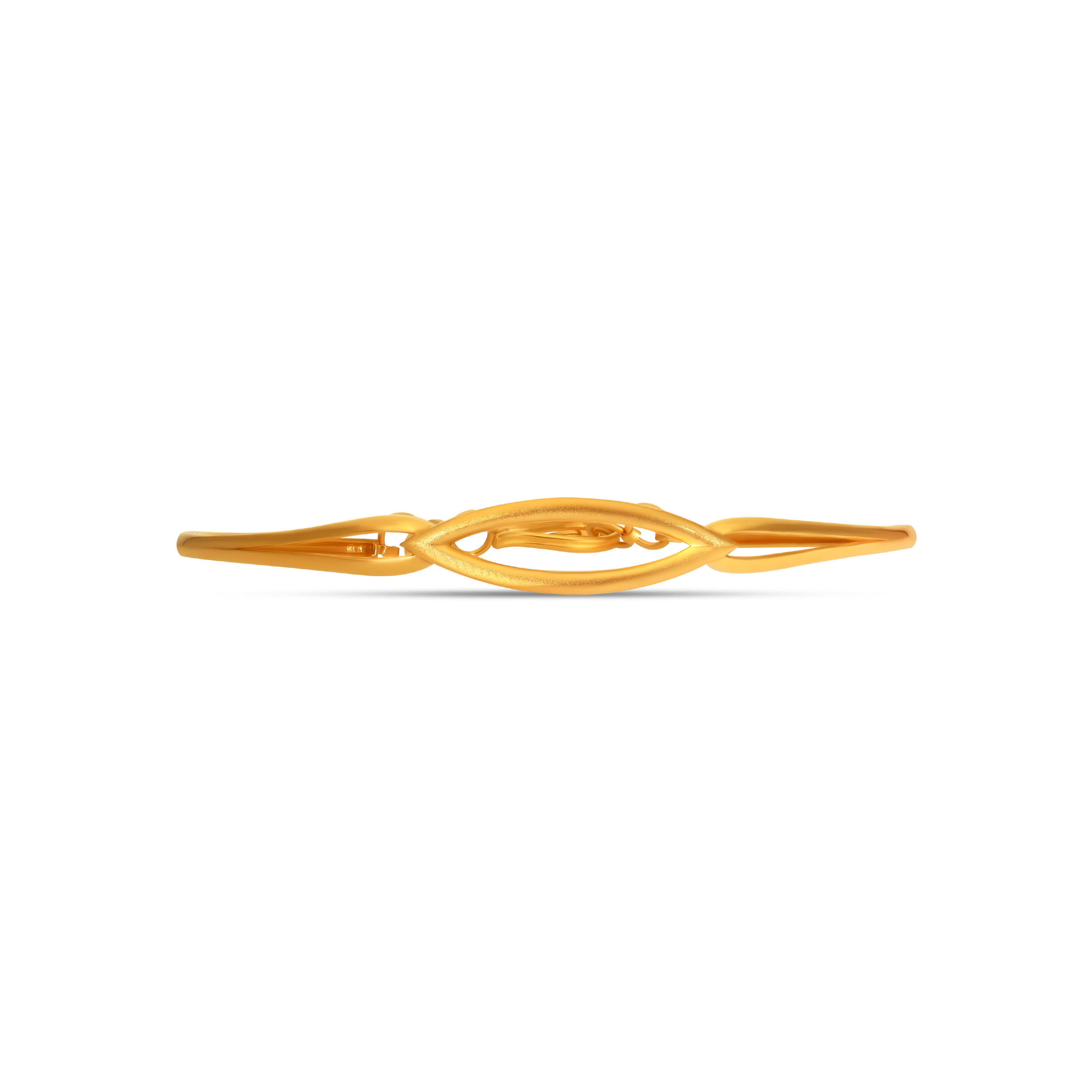 Ellora Curve Gold Chur Bangle - Senco Gold and Diamonds