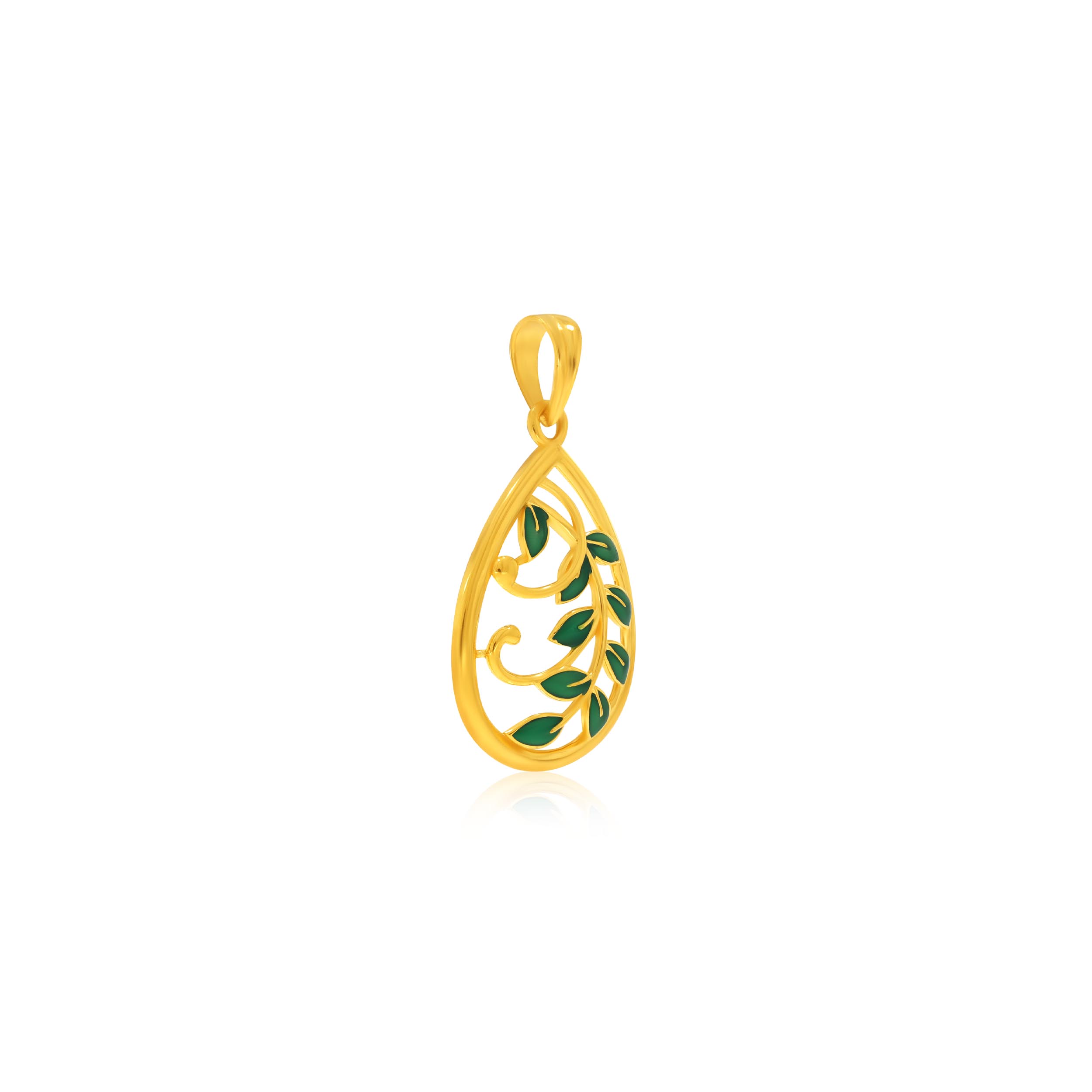 Leafy Drop Gold Pendant - Senco Gold and Diamonds