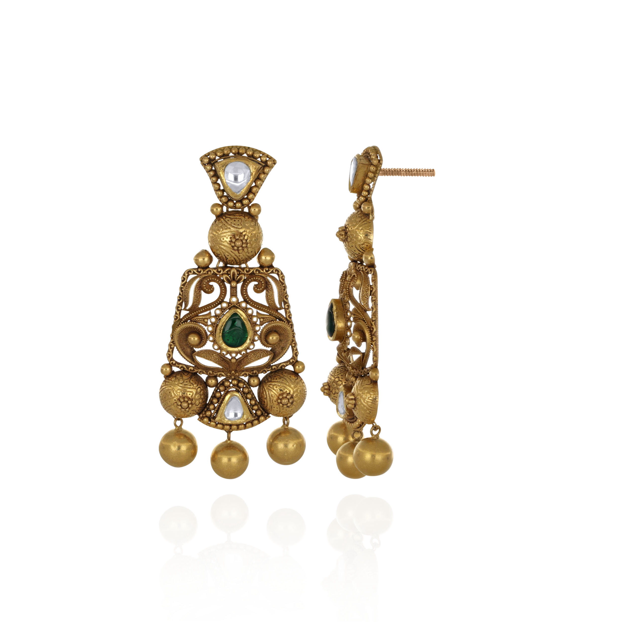Queenly Legacy Gold Earrings - Senco Gold and Diamonds