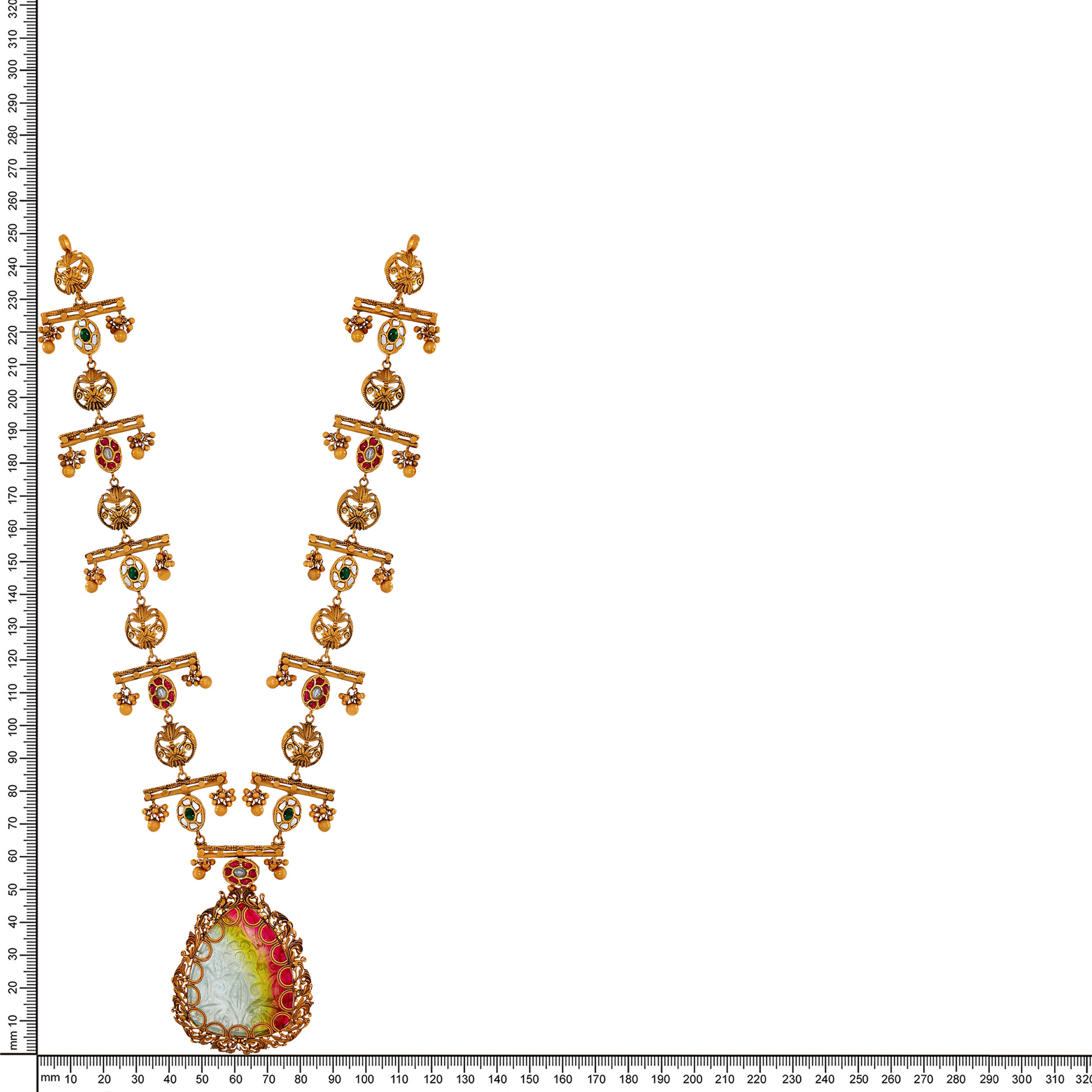 22K Yellow Gold Kundan Necklace-GN-D000788430 - Senco Gold and Diamonds