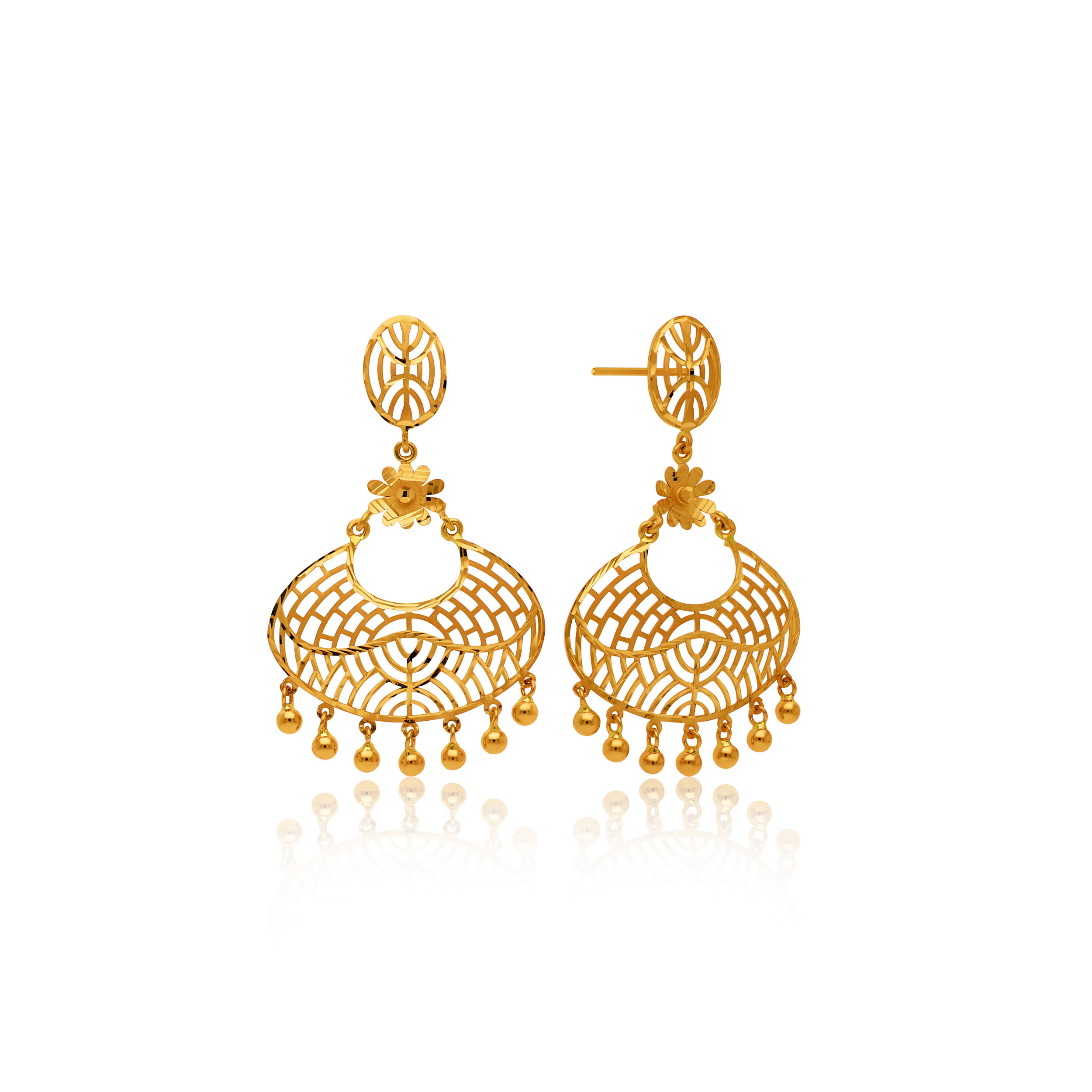 Ornate Grace Gold Earrings - Senco Gold and Diamonds