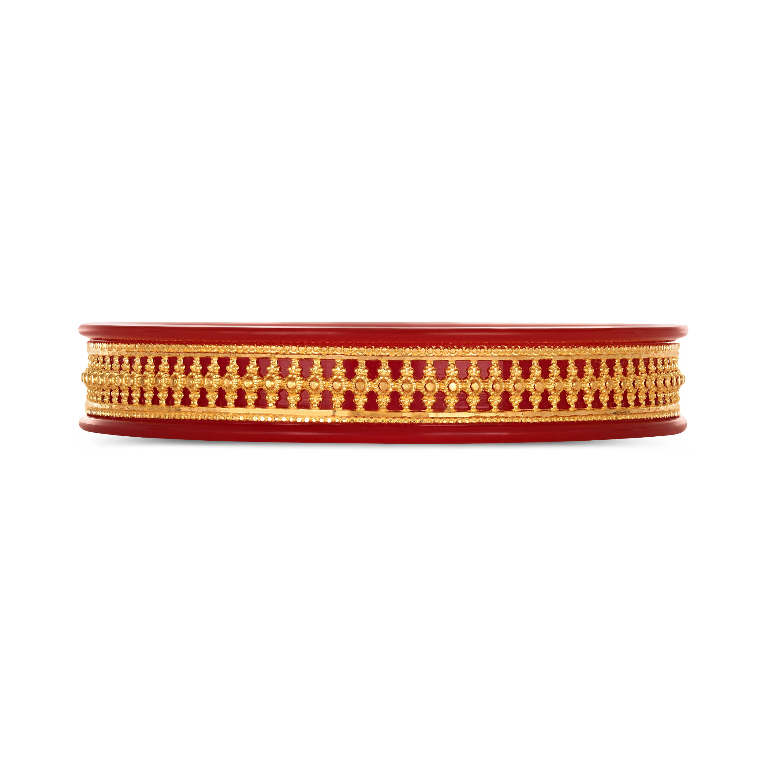 Regal Vermillion Gold Pola Bangle - Senco Gold and Diamonds