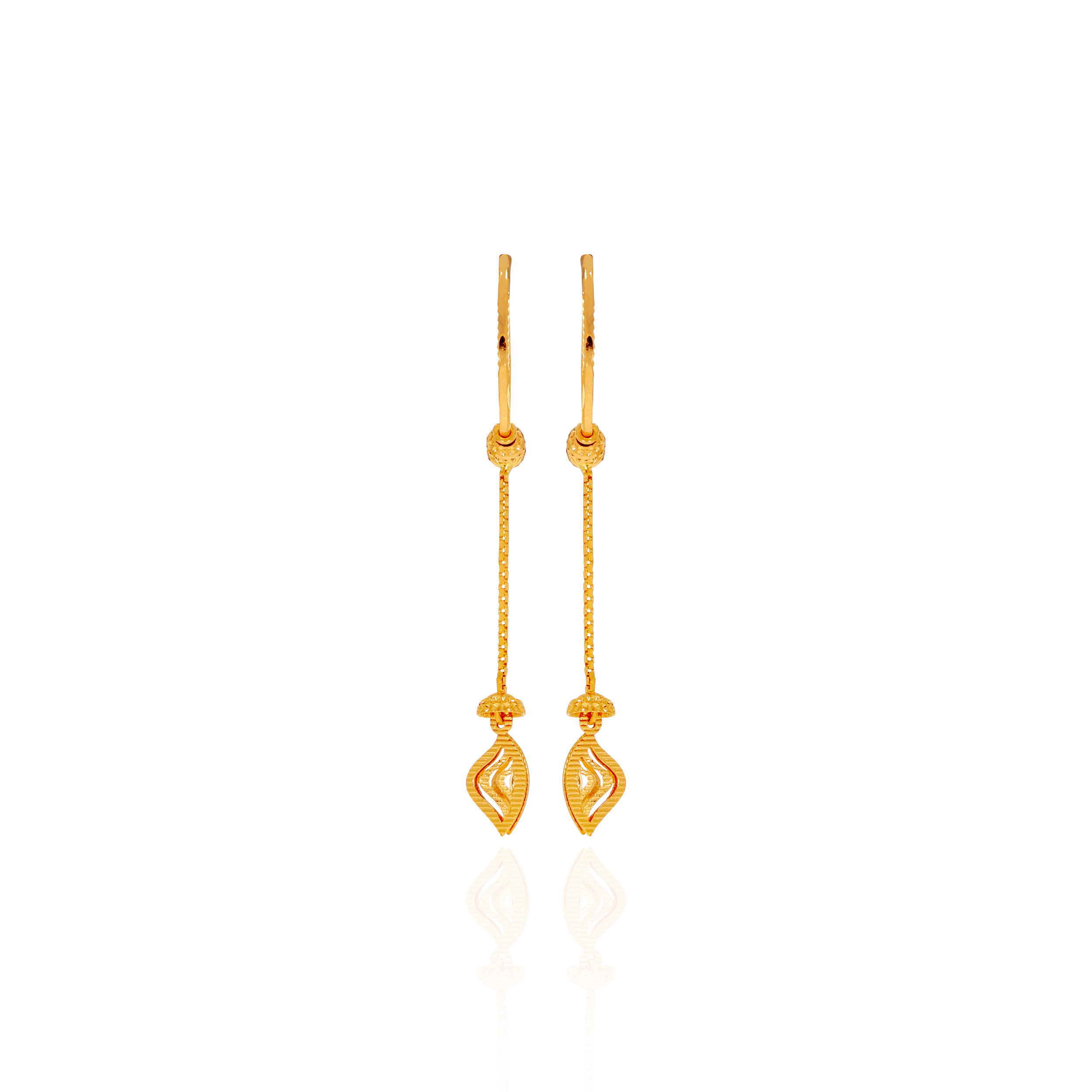 Elegant Revelry Gold Hoop Earrings - Senco Gold and Diamonds