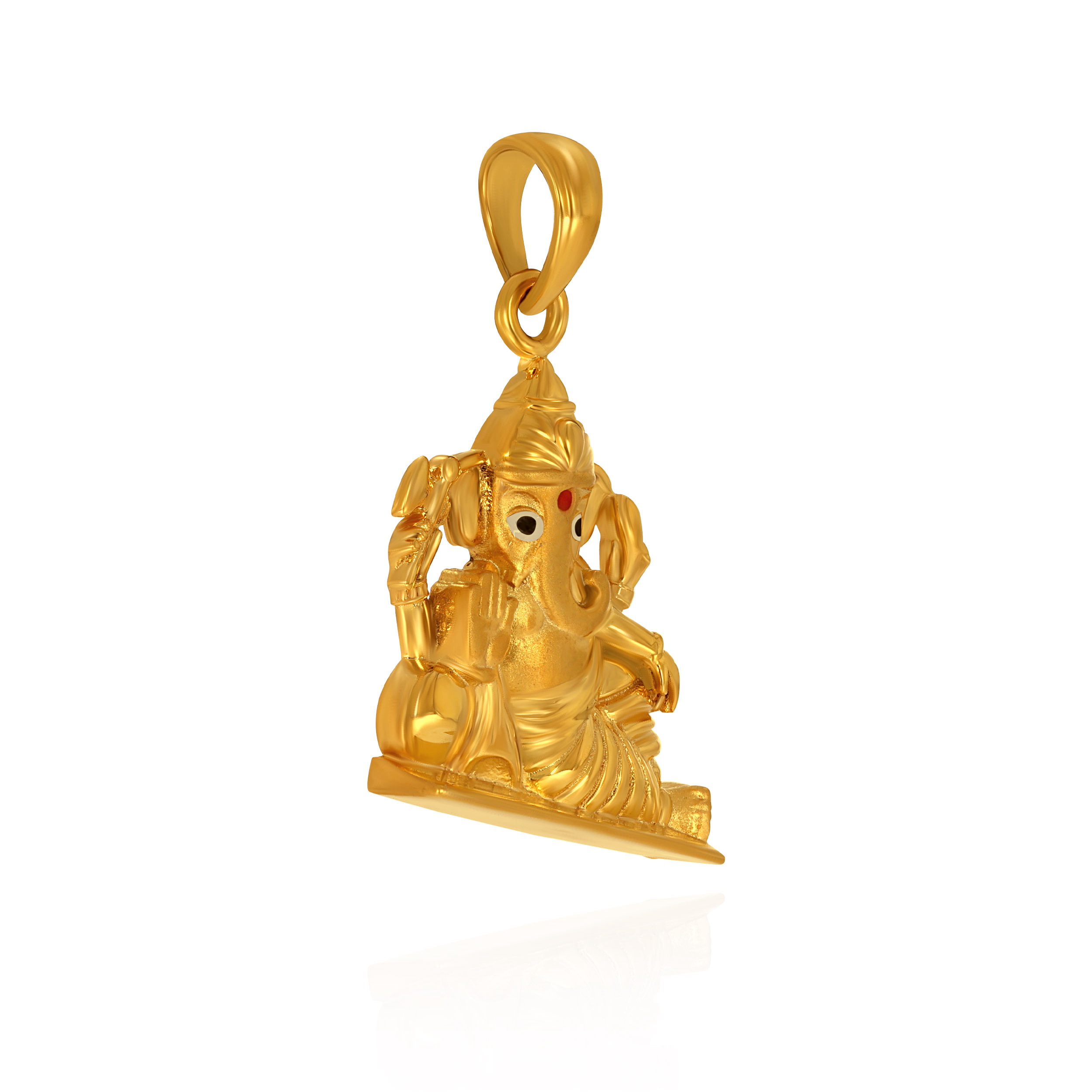 Vighnaharta Grace Gold Pendant - Senco Gold and Diamonds