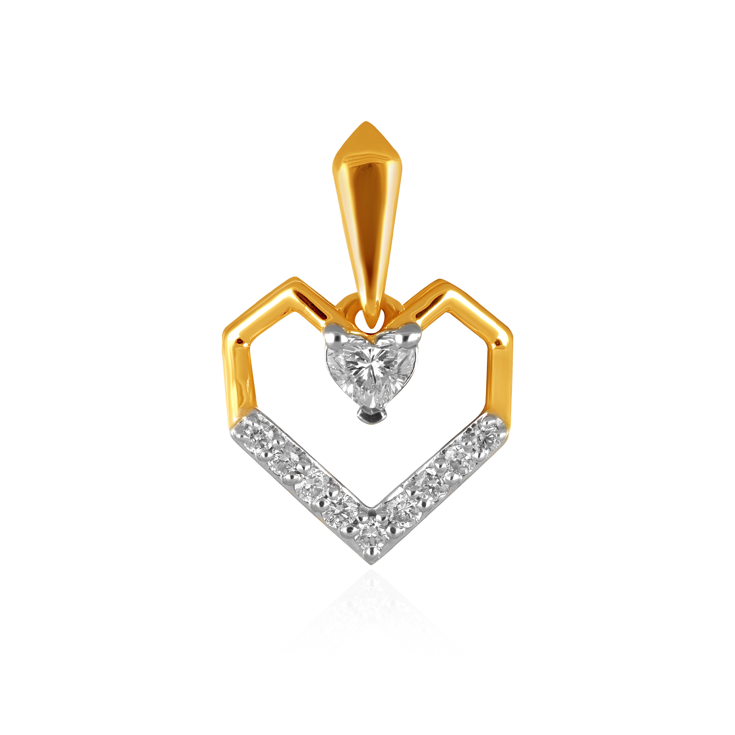 Celestial Geometry Heart Diamond Pendant - Senco Gold and Diamonds