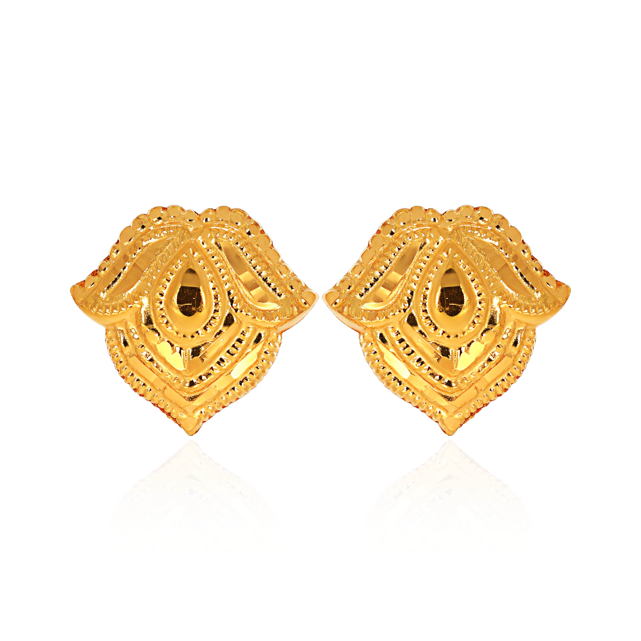 22K Yellow Gold Gold Studs Earrings-GP-D000712546 - Senco Gold and Diamonds