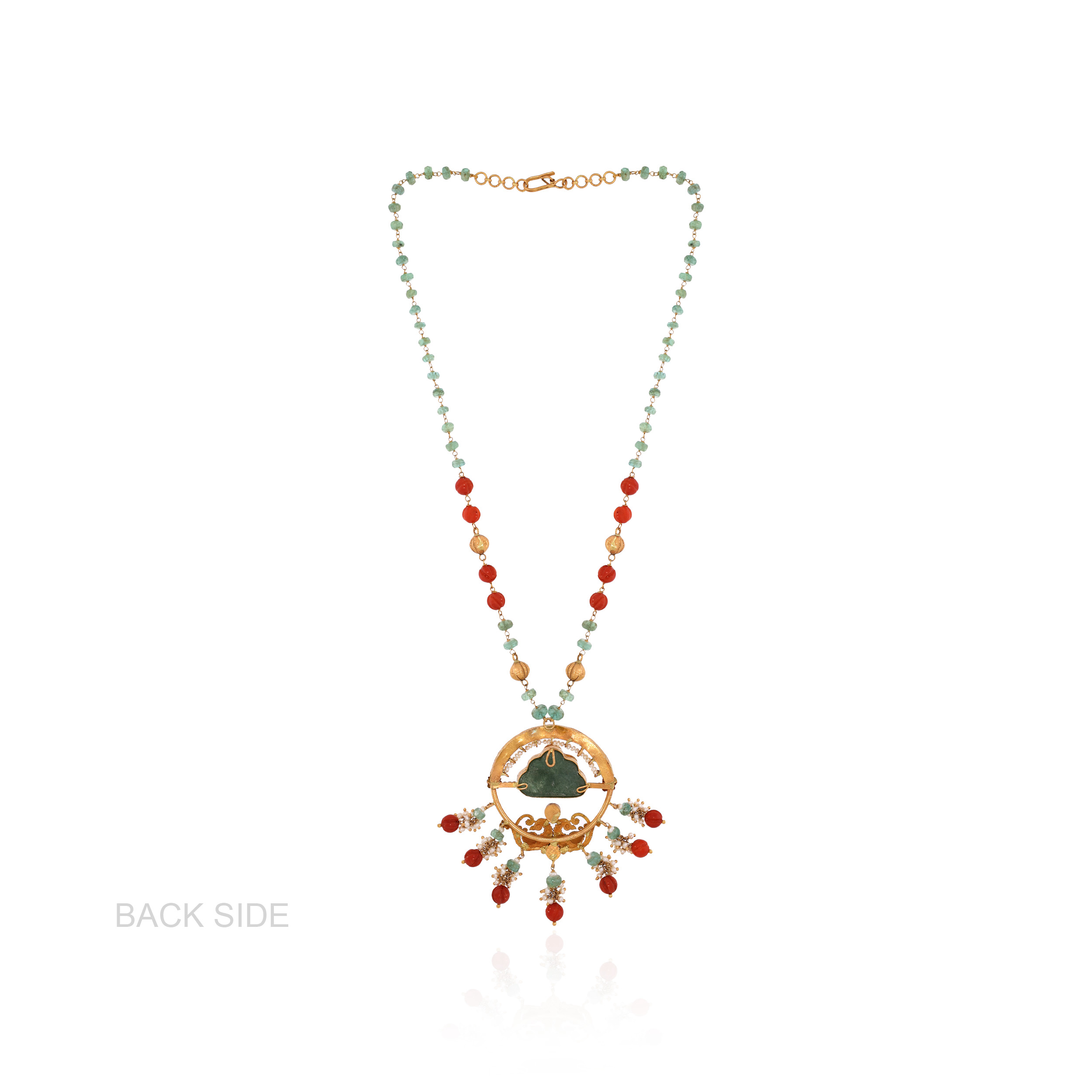 22K Yellow Gold Kundan Necklace-GN-D000782875 - Senco Gold and Diamonds