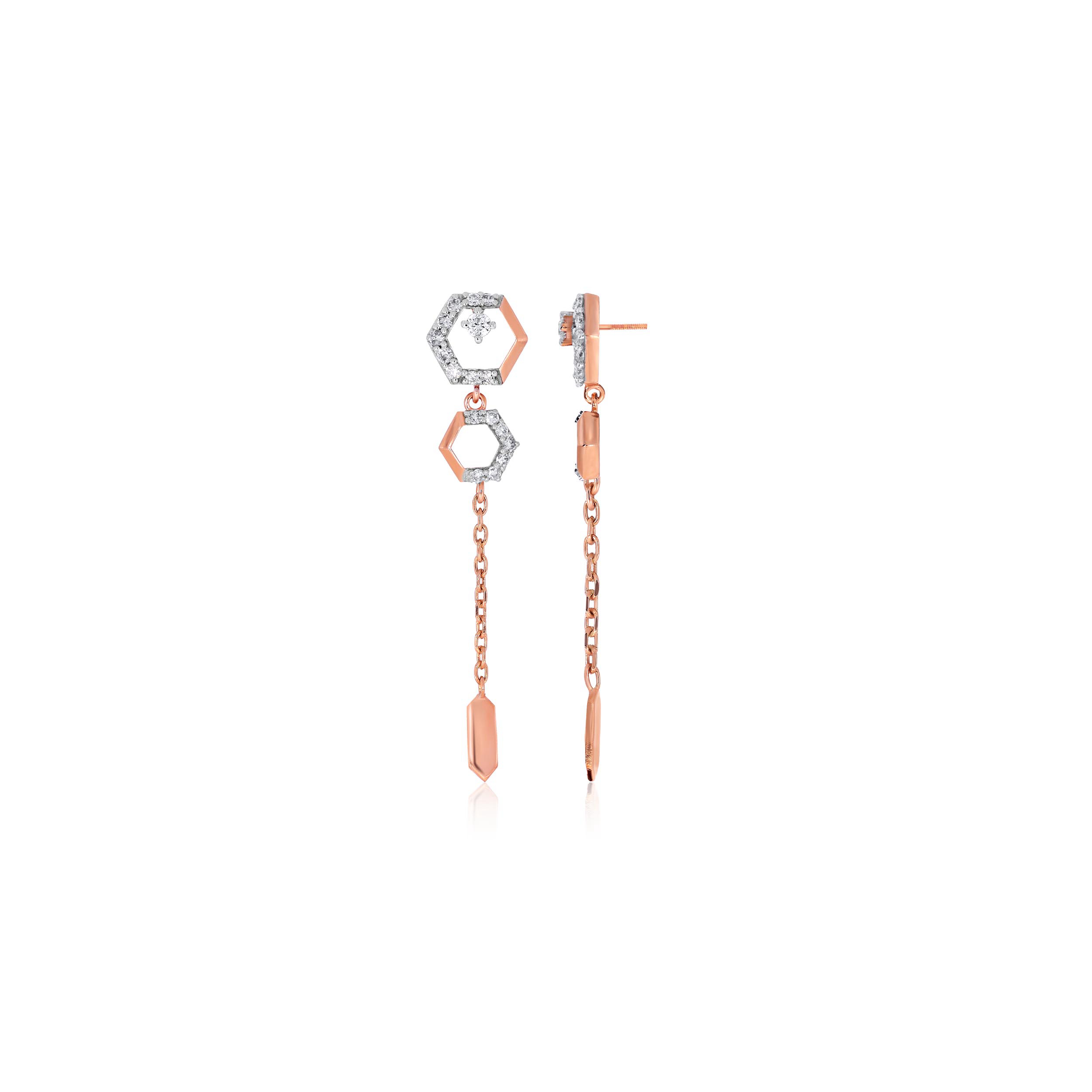 Sparkling Duo Diamond Earrings - Senco Gold and Diamonds