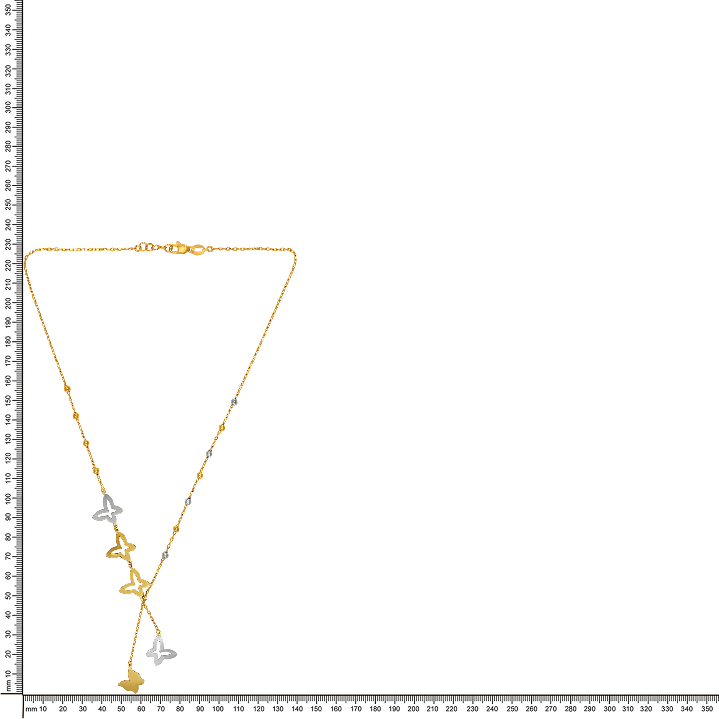 DuoFlair Butterfly Motif Gold Chain - Senco Gold and Diamonds