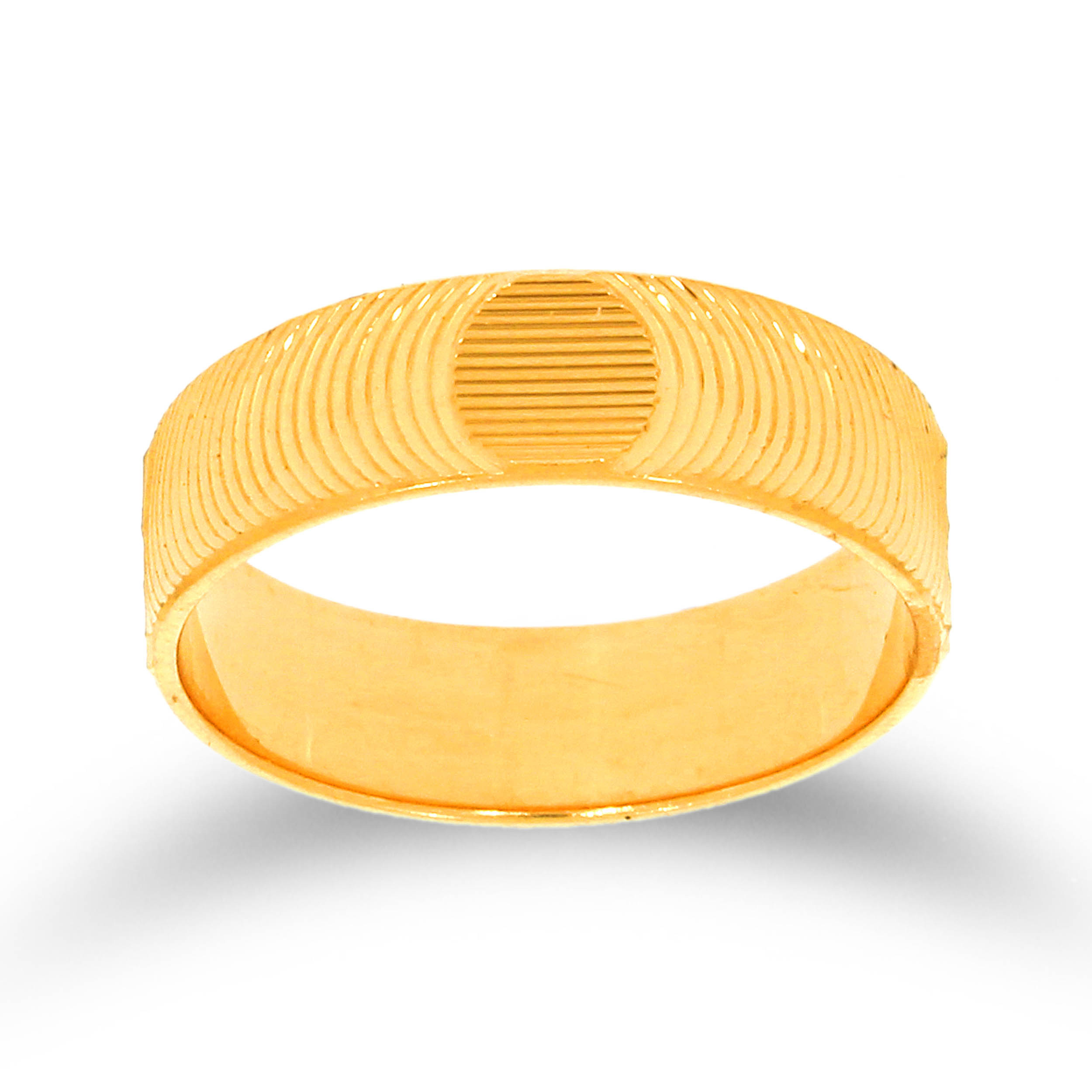 Crafted Wave Gold Men's Ring - Senco Gold and Diamonds