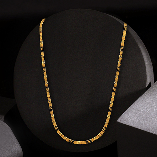 Trishul Accent Men's Gold Chain - Senco Gold and Diamonds