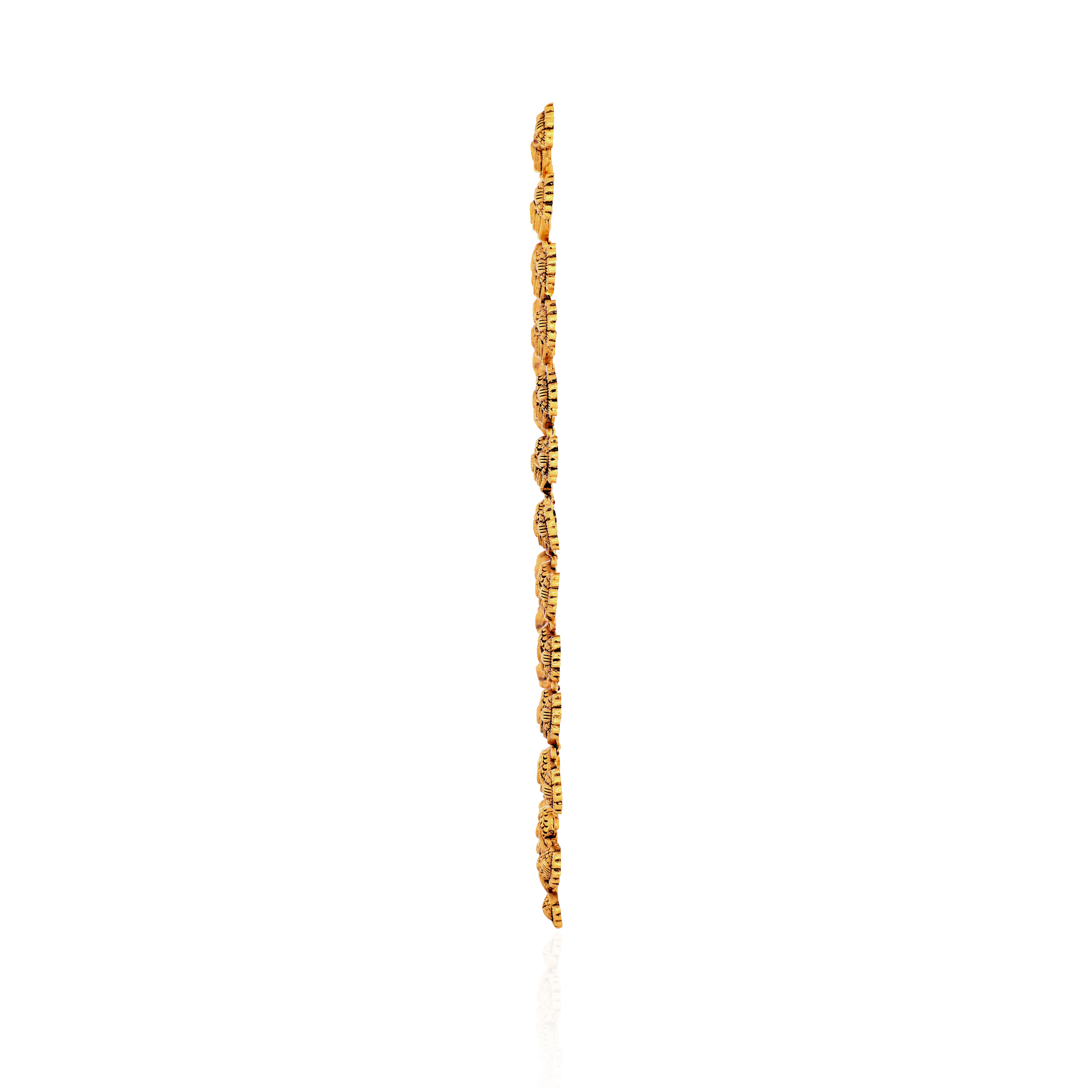 Ornate Peacocks Antique Gold Long Necklace - Senco Gold and Diamonds