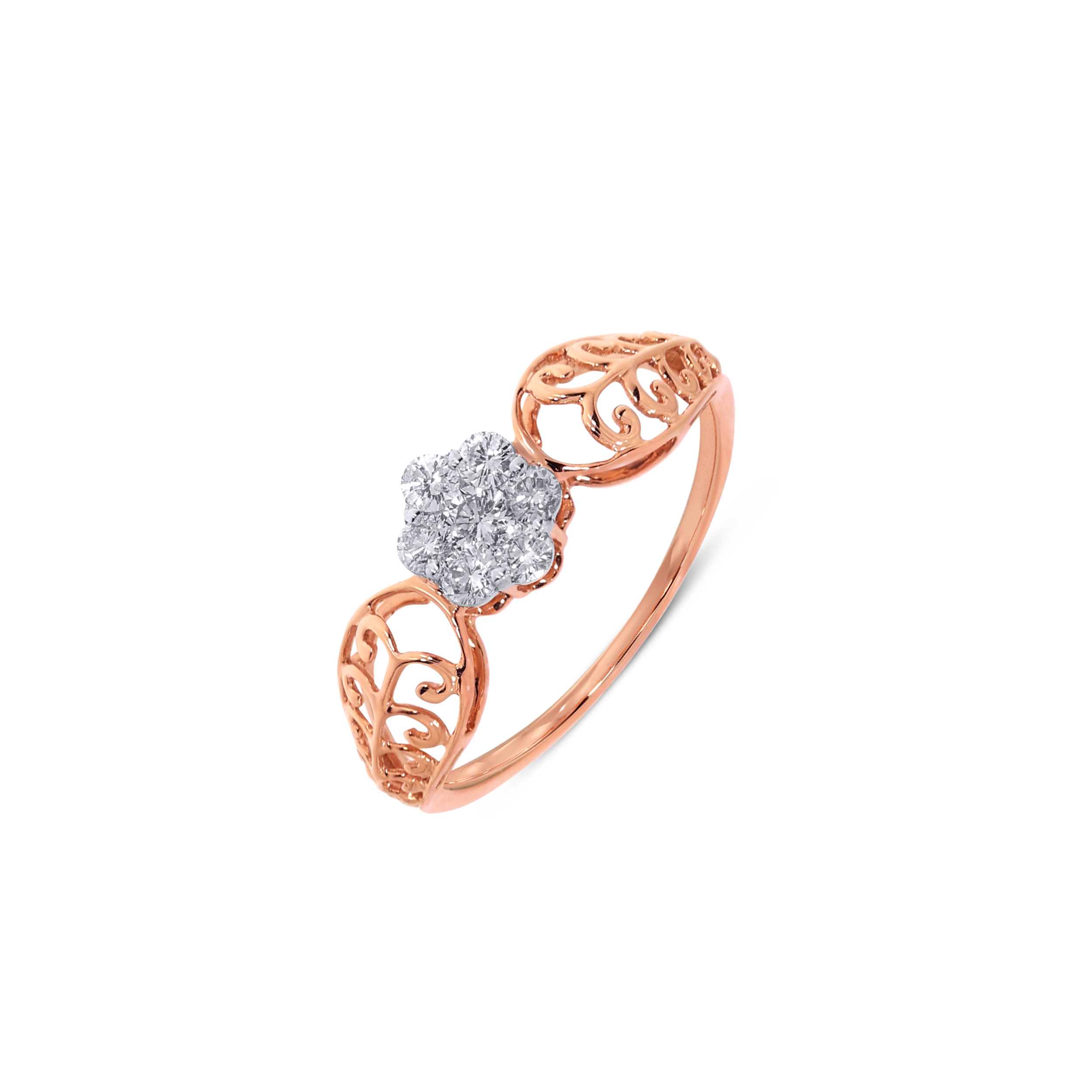 Artsy Floral Diamond Ring - Senco Gold and Diamonds