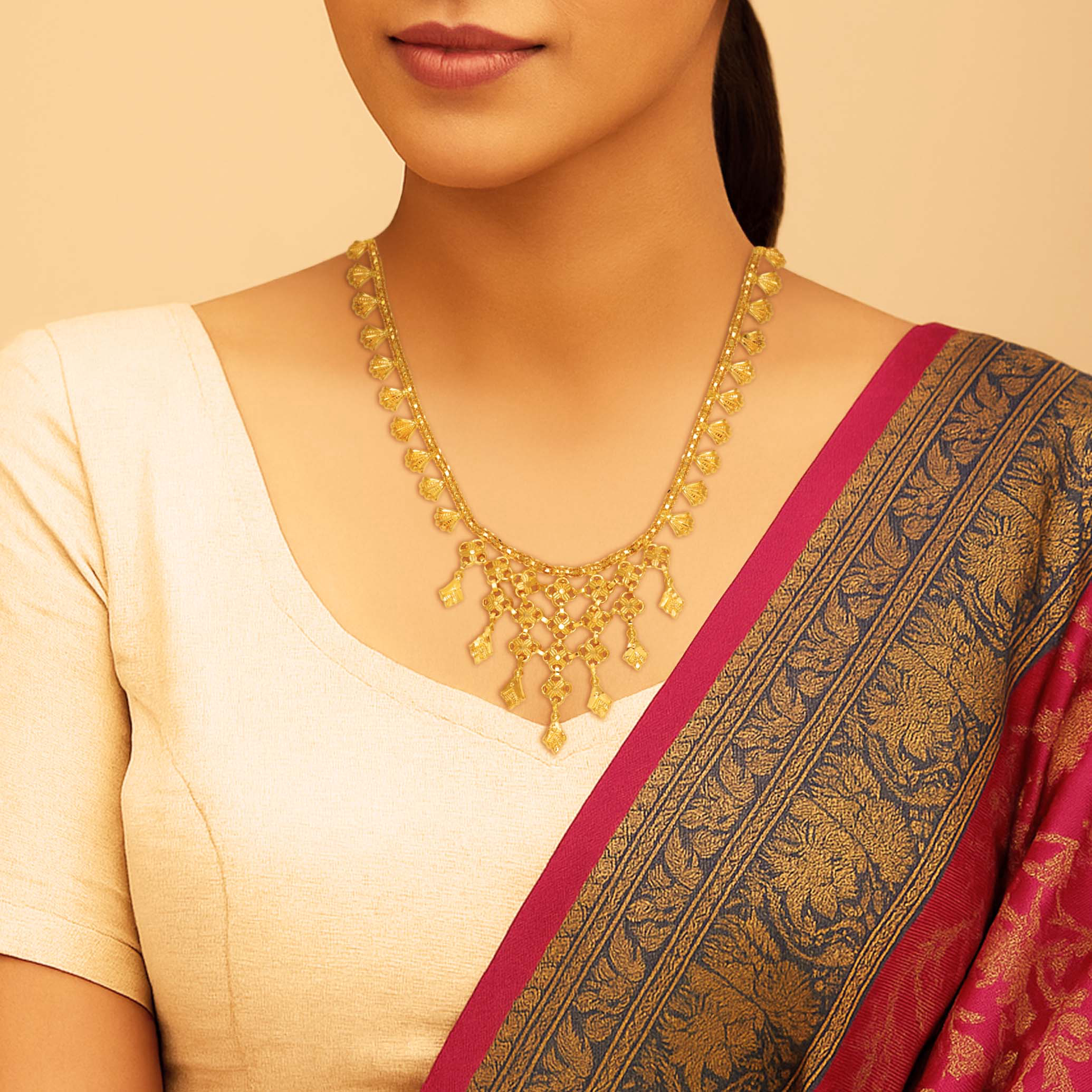 Ornate Drape Gold Necklace - Senco Gold and Diamonds