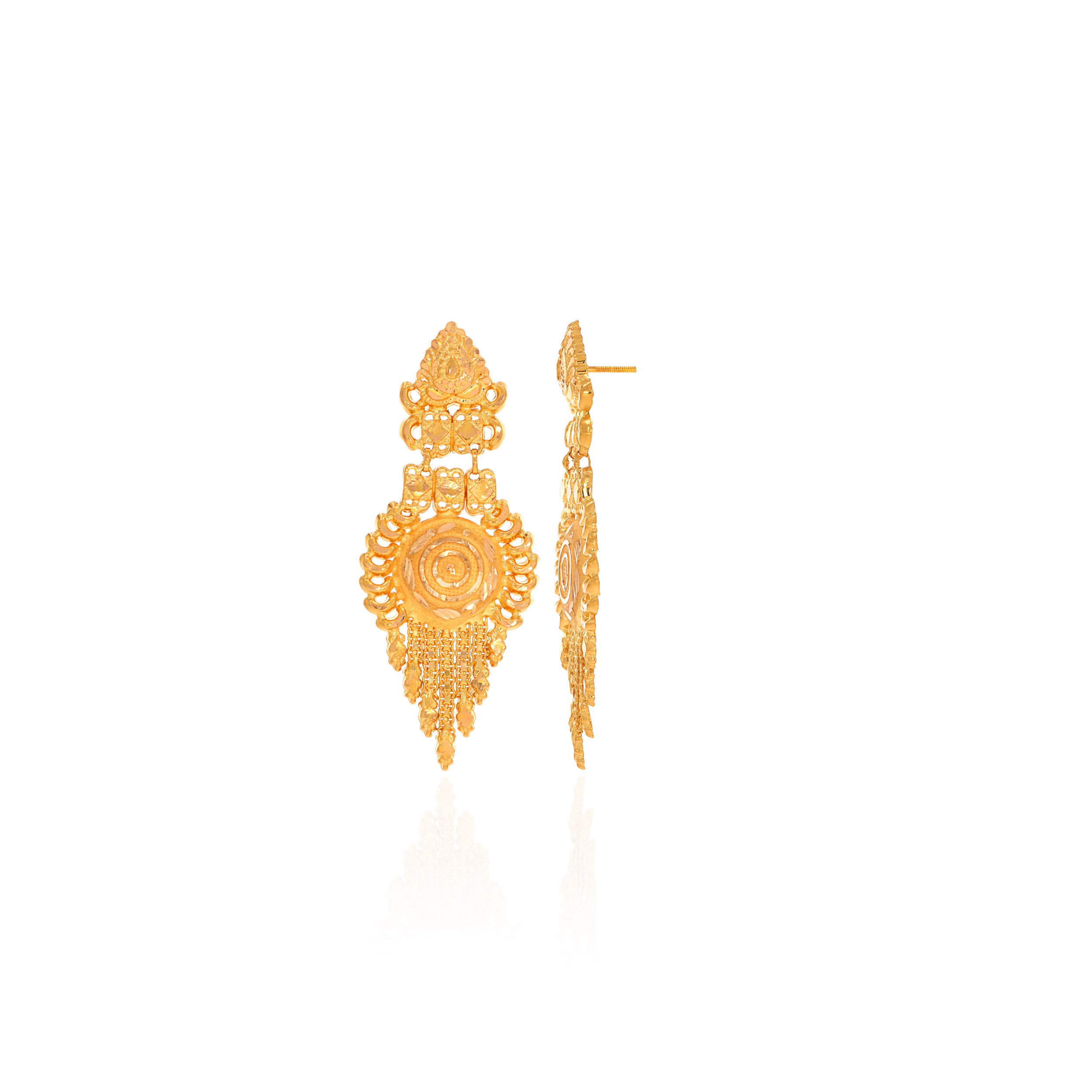 Ancestral Bloom Gold Earrings - Senco Gold and Diamonds
