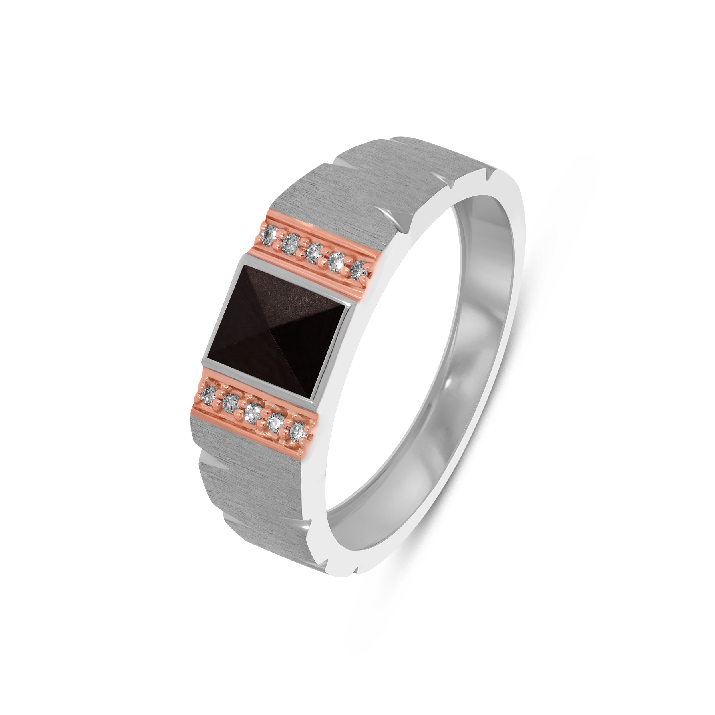 Nexus Statement Men's Platinum Ring - Senco Gold and Diamonds