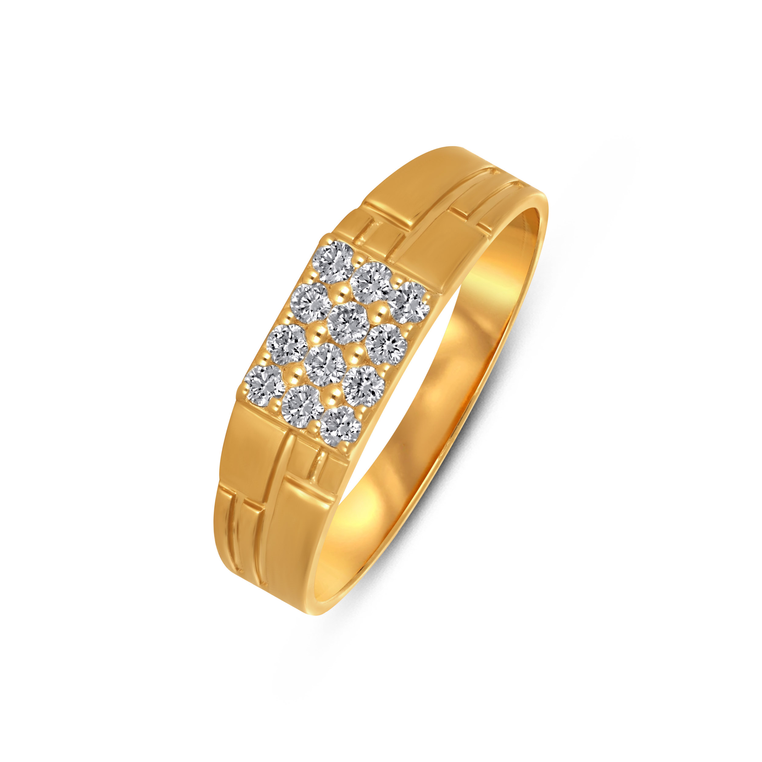 Meridian Grid Men's Diamond Band
