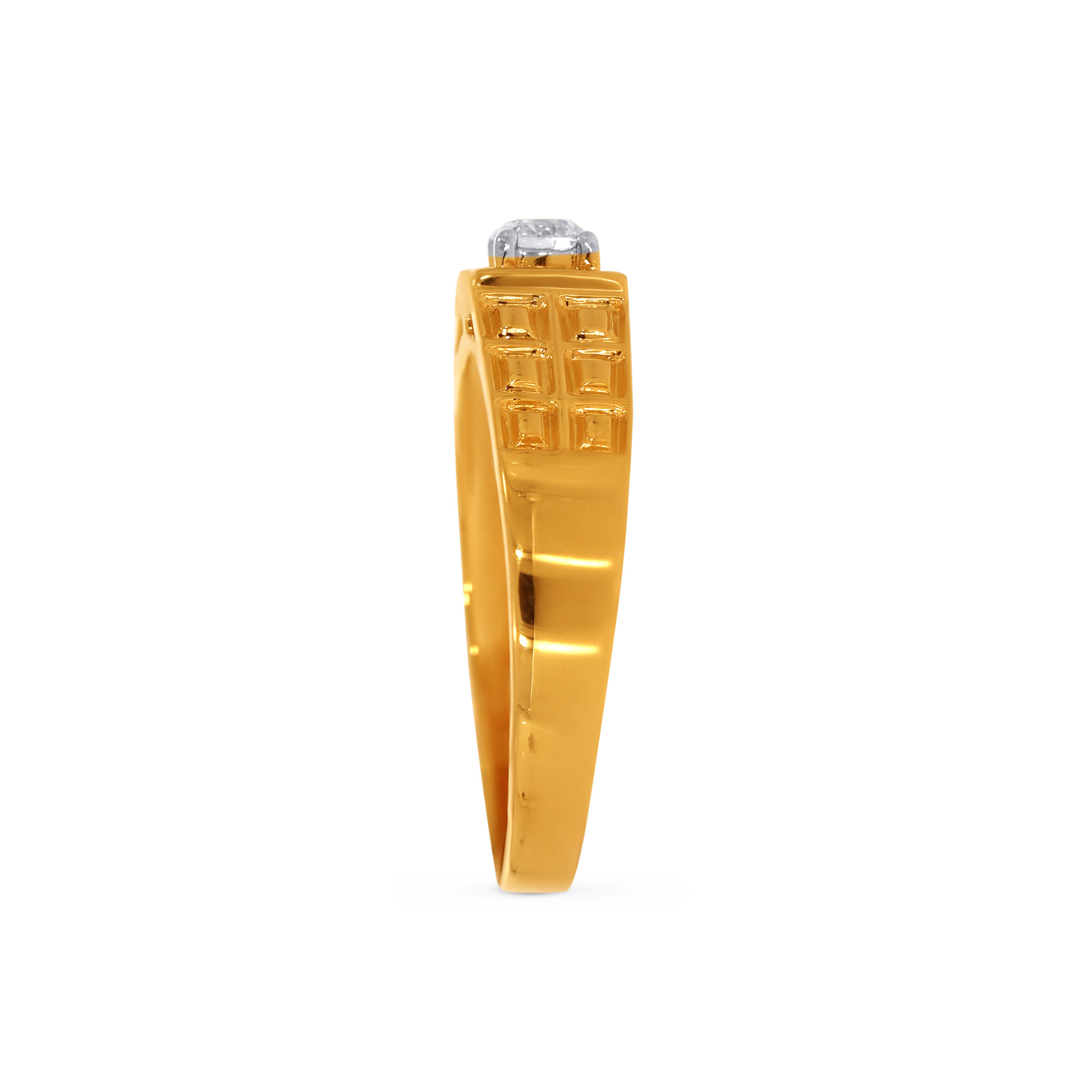 18K Yellow Gold Men Solitaire Ring-DGR-D000760621 - Senco Gold and Diamonds