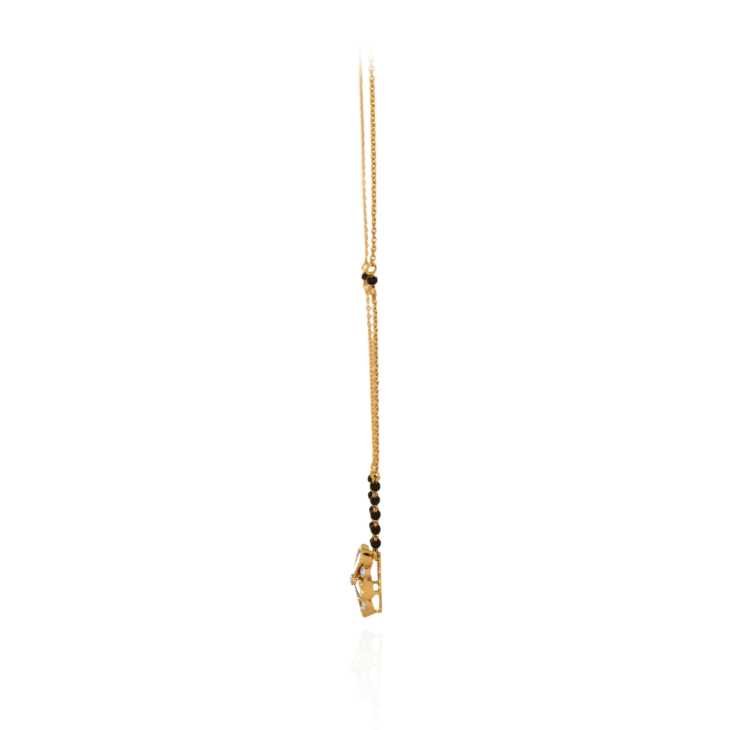 Luna Serene Polki Diamond Mangalsutra - Senco Gold and Diamonds