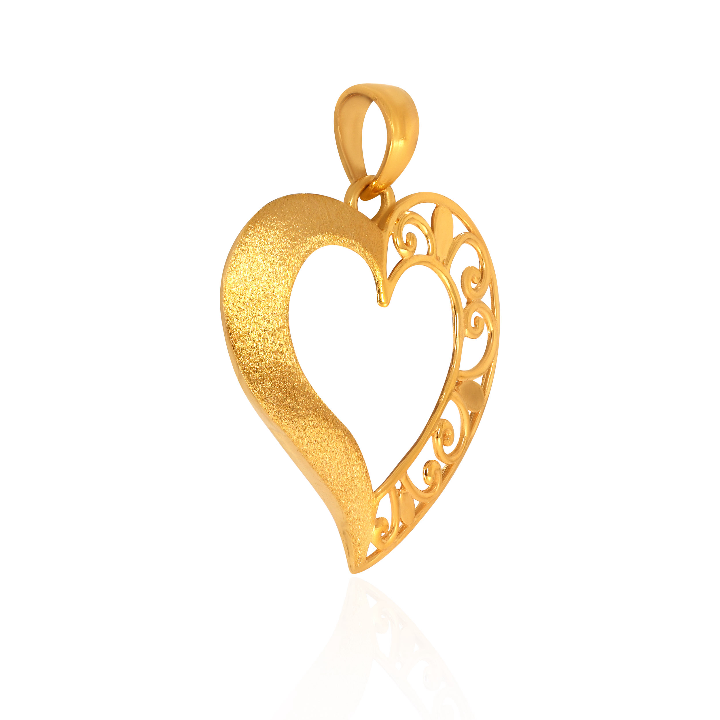 Artsy Romance Gold Pendant - Senco Gold and Diamonds