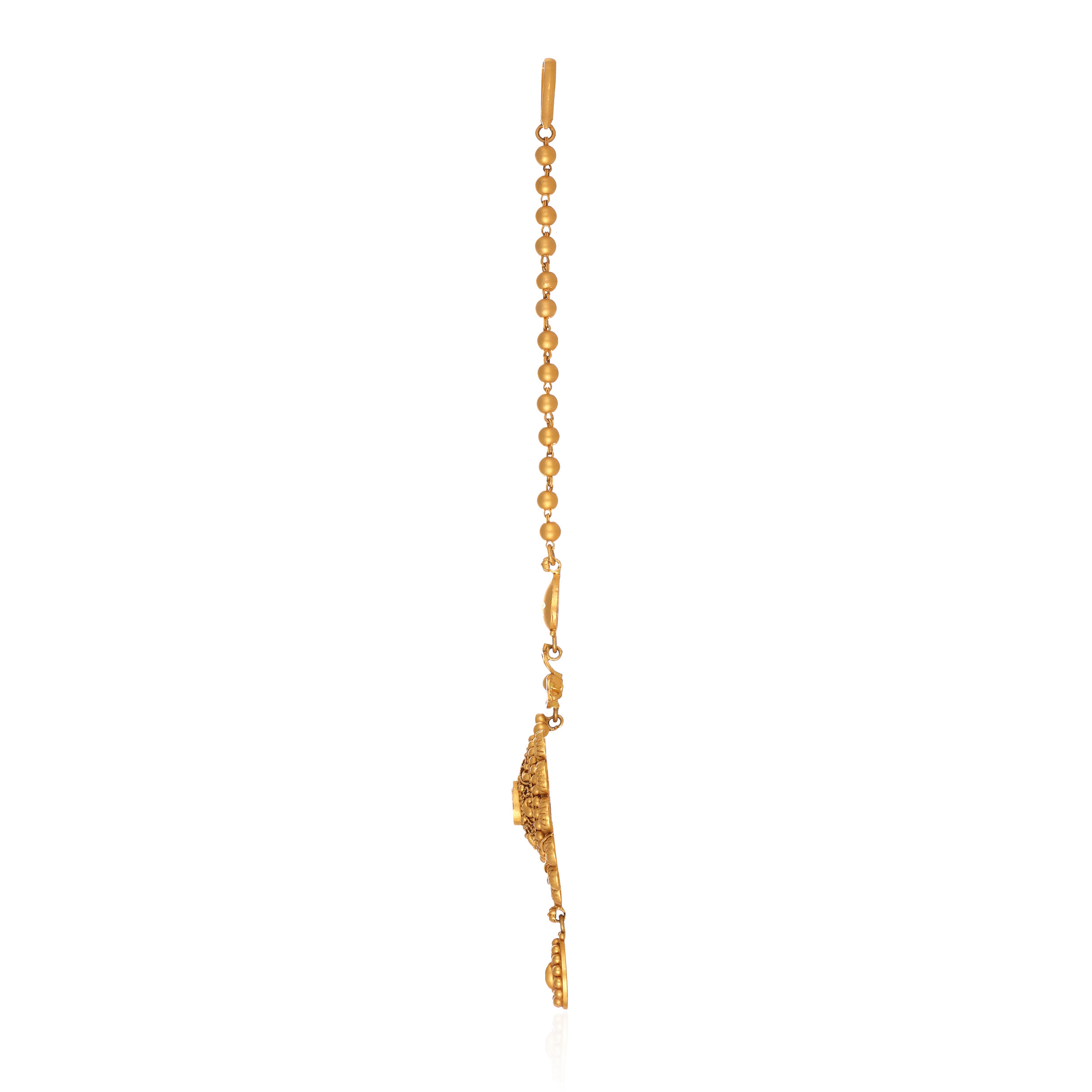 Royal Opulent Antique Gold Maang Tika - Senco Gold and Diamonds
